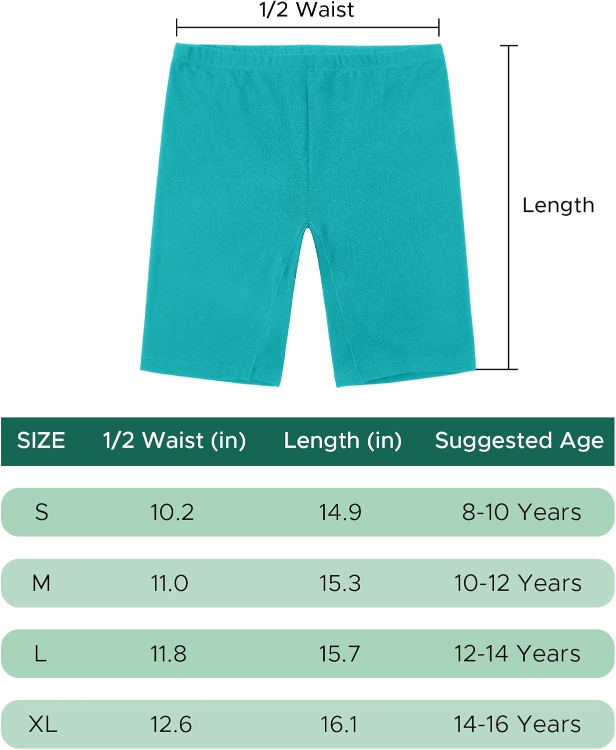 INNERSY Teen Girls' Soft Cotton Short for Age 8-16 Kids Tagfree Dance Shorts 3-Pack image number 2
