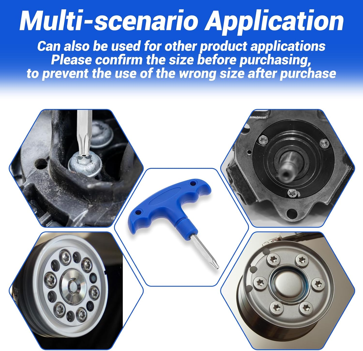 2 Pcs Golf Driver Tool,Golf Wrench Ping Driver Adjustment Tool Golf Club Wrench Stainless Steel Golf Head Adjustment Tool with Blue Plastic Handle Golf Torque Wrench for Driver Clubs Fairway Hybrids image number 4