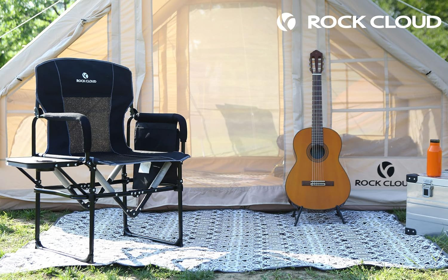 Rock Cloud Camping Chair Portable Folding Hiking Sports Hunting Chair Camp Chair and Side Table for Camp Lawn Hiking Fishing Sports image number 2