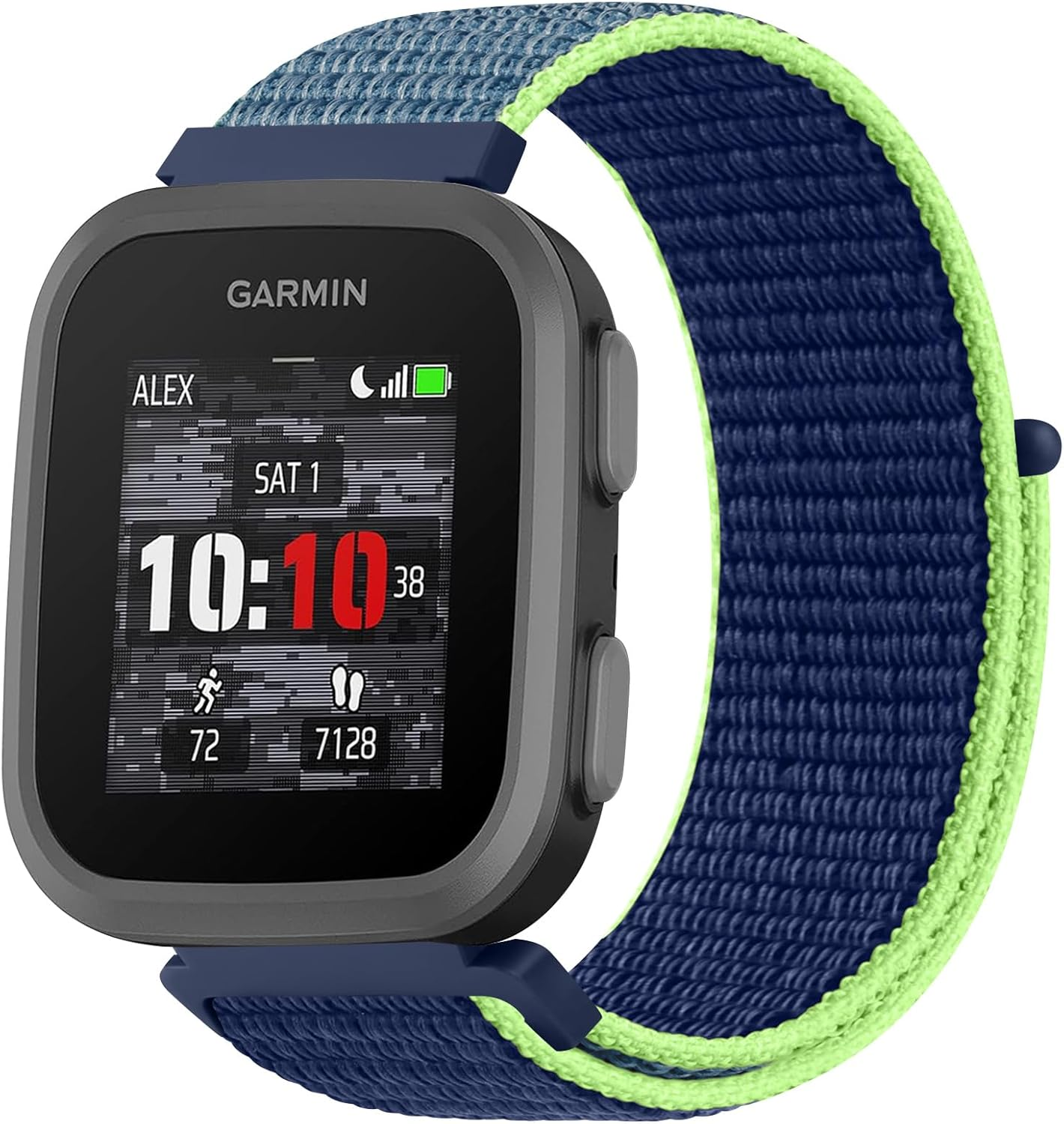 Nylon Band Compatible with Garmin Bounce Kids Watch Bands, Soft Nylon Adjustable Sport Wristband for Garmin Bounce Kids Smartwatch - Black image number 5