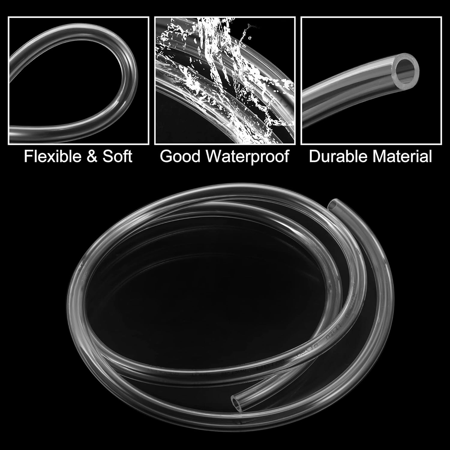 X AUTOHAUX 0.31''X39'' 8Mm X 1M Tubing Carburetor Fuel Vent Line Universal Gas Line Petrol Hose Tube for ATV Dirt Bike Go Kart Moped Pocket Bike Scooter Clear - Clear image number 6