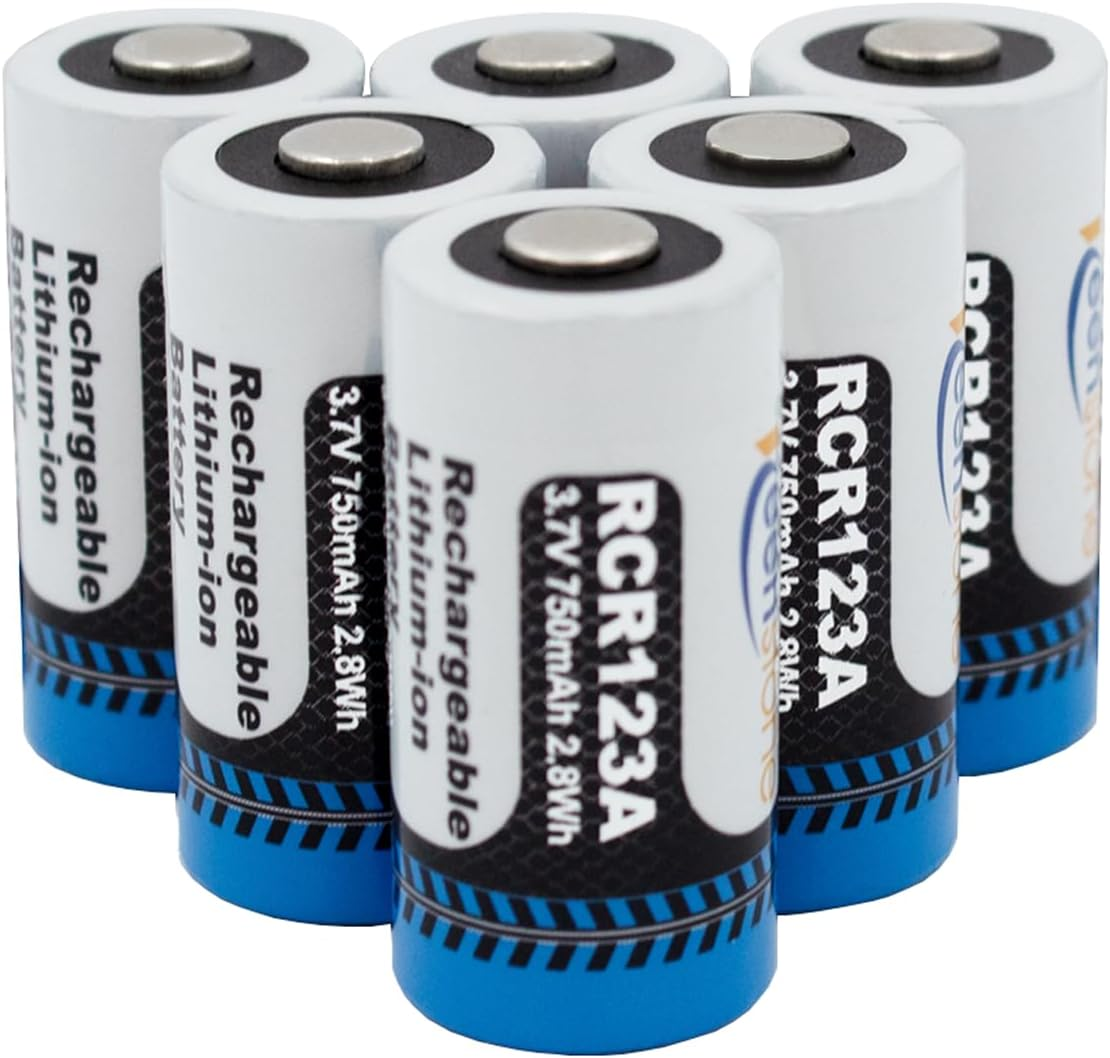 CR123A 3V Rechargeable Lithium Batteries 6 Pack image number 4