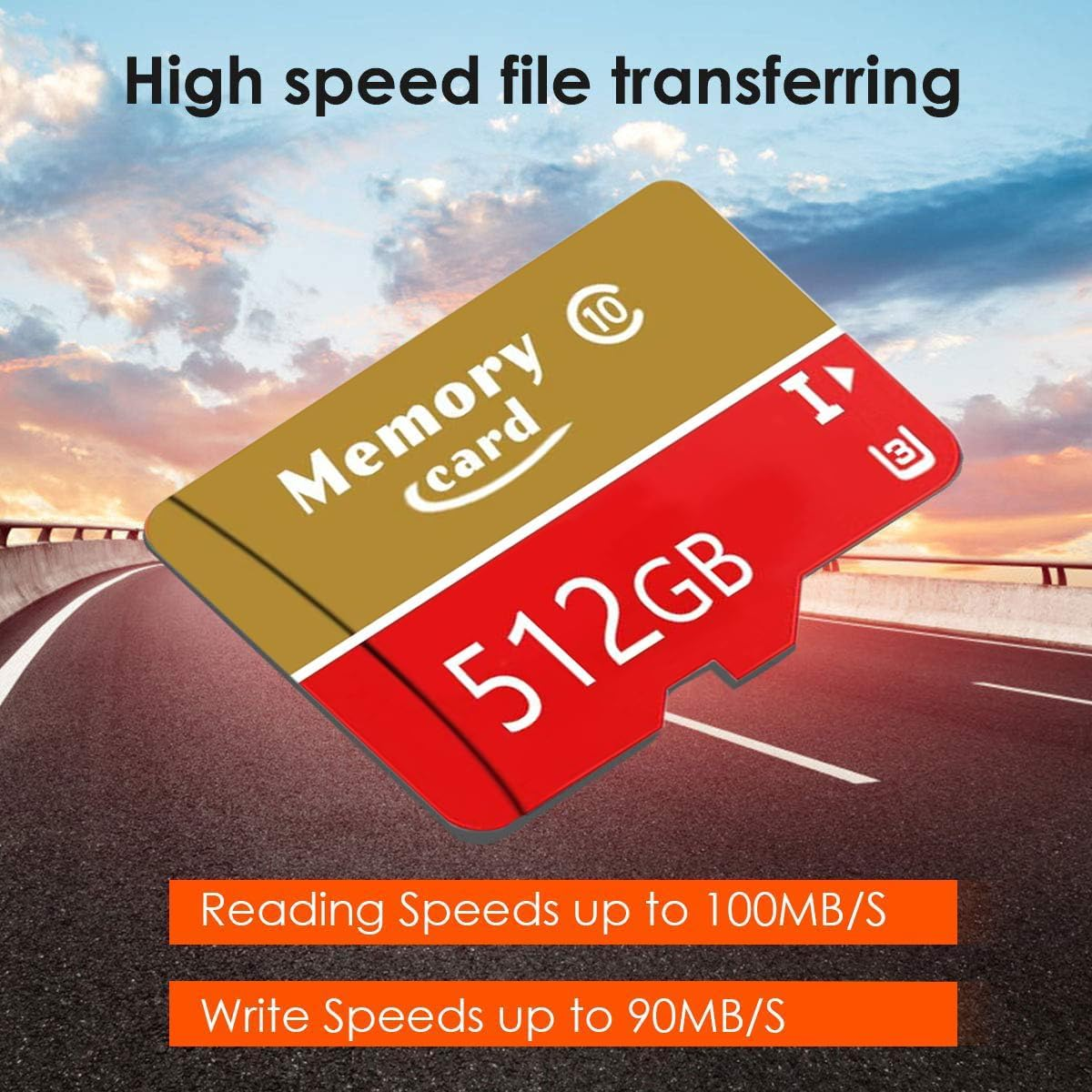 512GB Micro XC Card A1 UHS-I U3 V30 Class 10 Compatible Read Speed up to 100Mb/S,Write Speed up to 70Mb/S image number 5