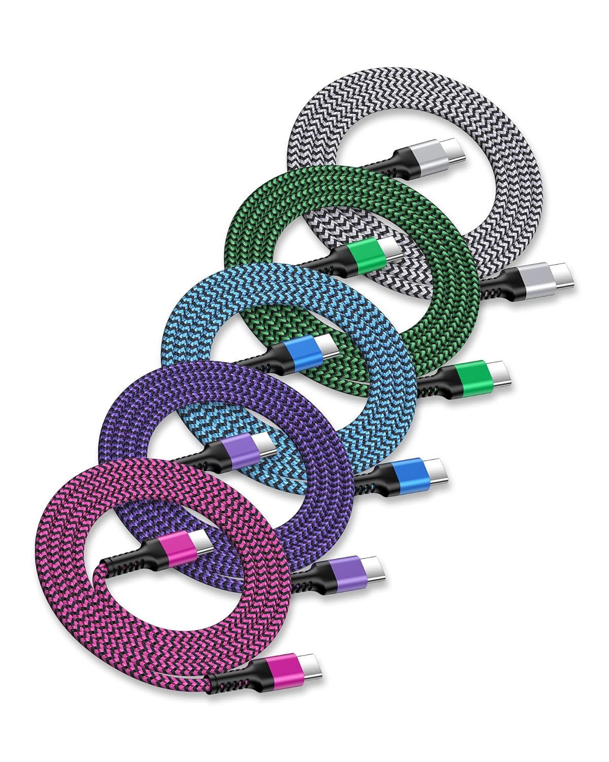 USB C to USB C Cord, 2Pack/3Ft Android Braided for Iphone Charger Cable, Fast Charging Power Wire for Iphone 17 16 Pro Max 15 Plus, Galaxy S25 S24 Ultra A15 A25 A35 Google Pixel 10 Pro XL Fold 8 8A