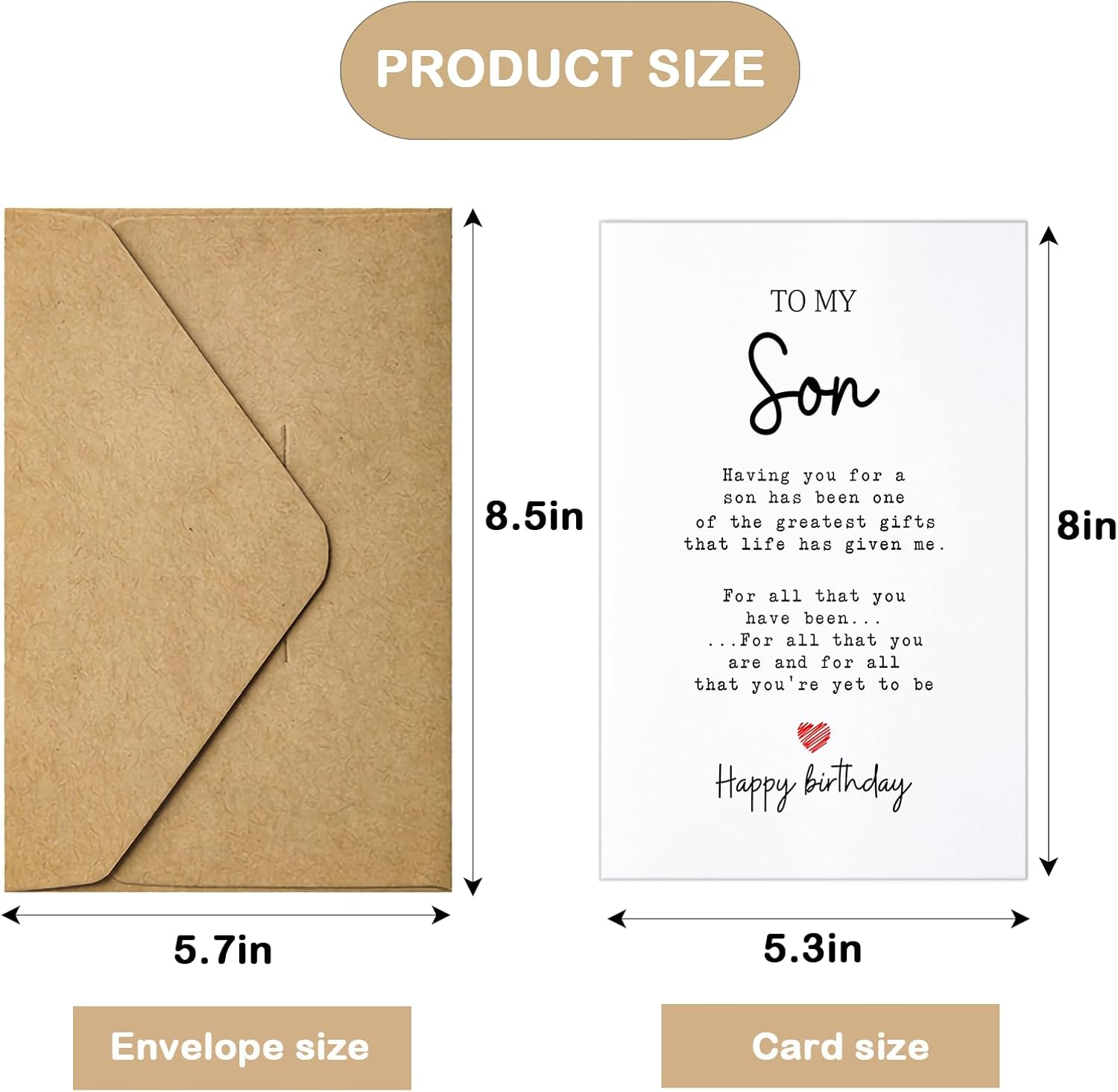 Birthday Card for Son, Funny Birthday Greeting Card for Boy/Men, Perfect Happy Birthday Gifts for Him- Blank Inside image number 4