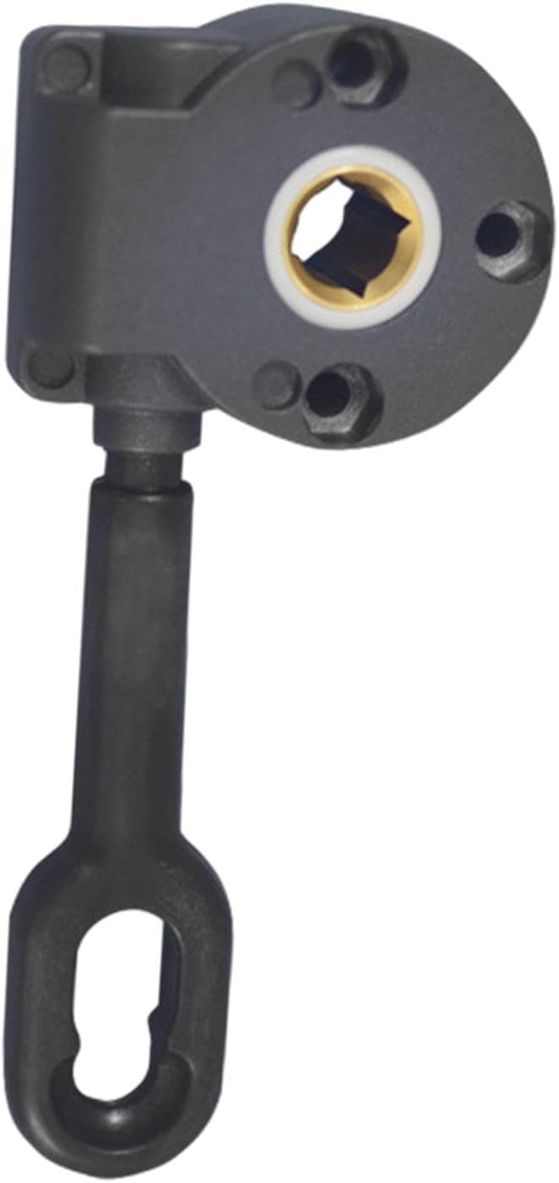 Outdoor Black Awning Crank Gearbox Accessories Aluminium Alloy Easily Install 360 Degree Rotating Lightweight Canopies Parts image number 1