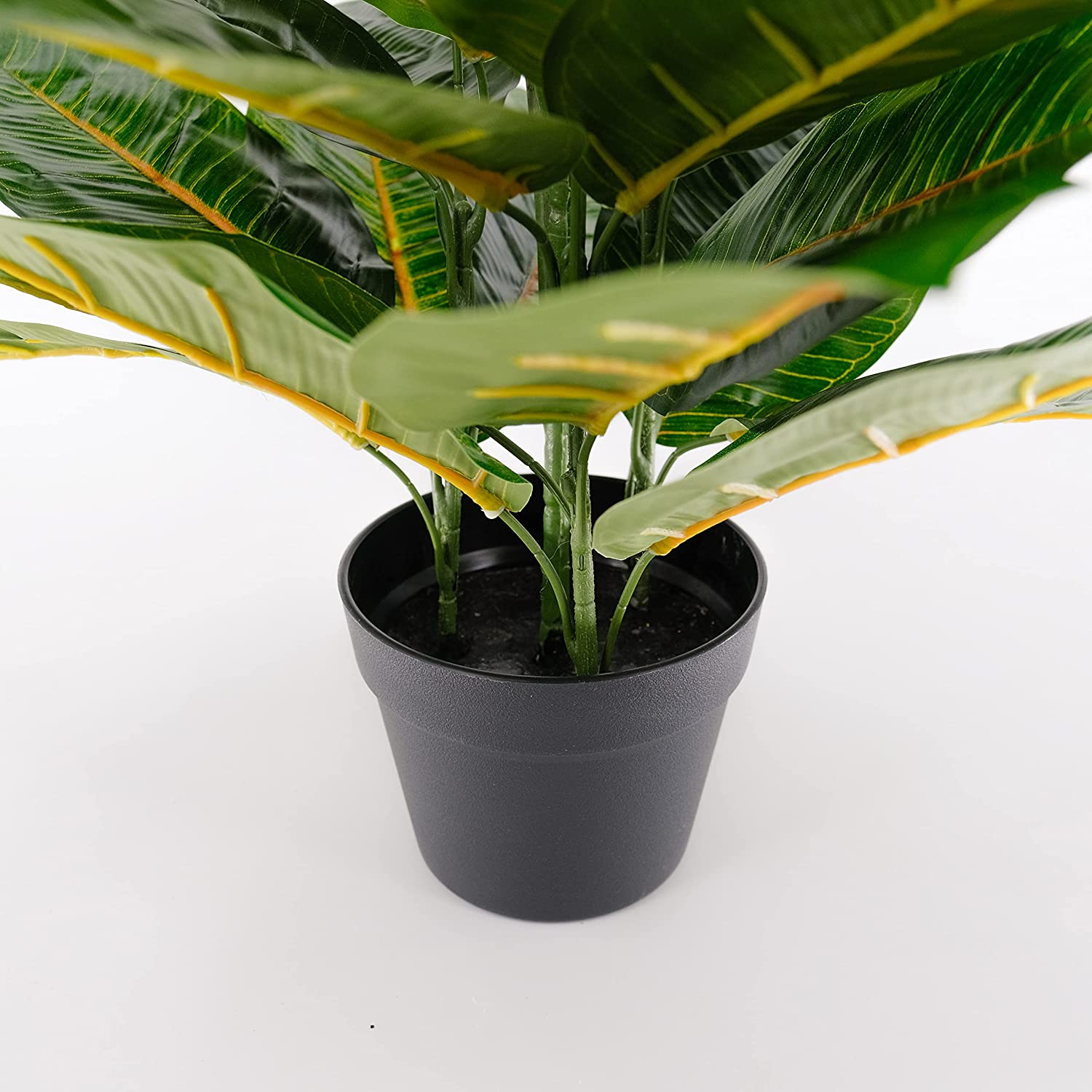 EZY Hedge and Plants 2.6Ft Artificial Magnolia Flowering Plant Potted Fake Plant for Home Office Shop Cafe Indoor Bathroom Decor, 80Cm, Multicolor image number 3