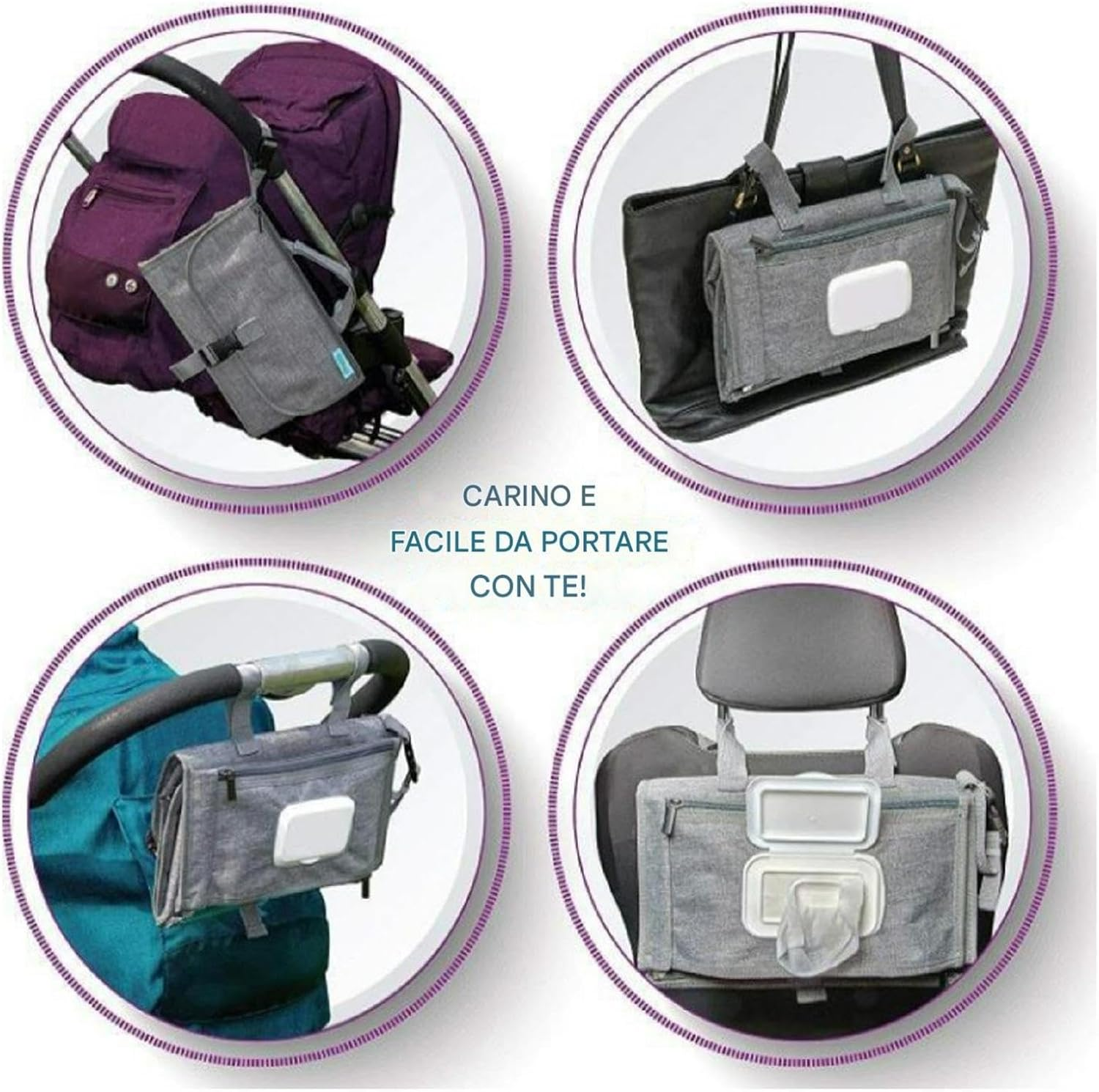 Diaper Changing Mat, Portable and Diaper Changing Station - Changing Mat Outdoor Folding Changing Mat with Multiple Pockets H - Compact Diaper Changing Mat R image number 1