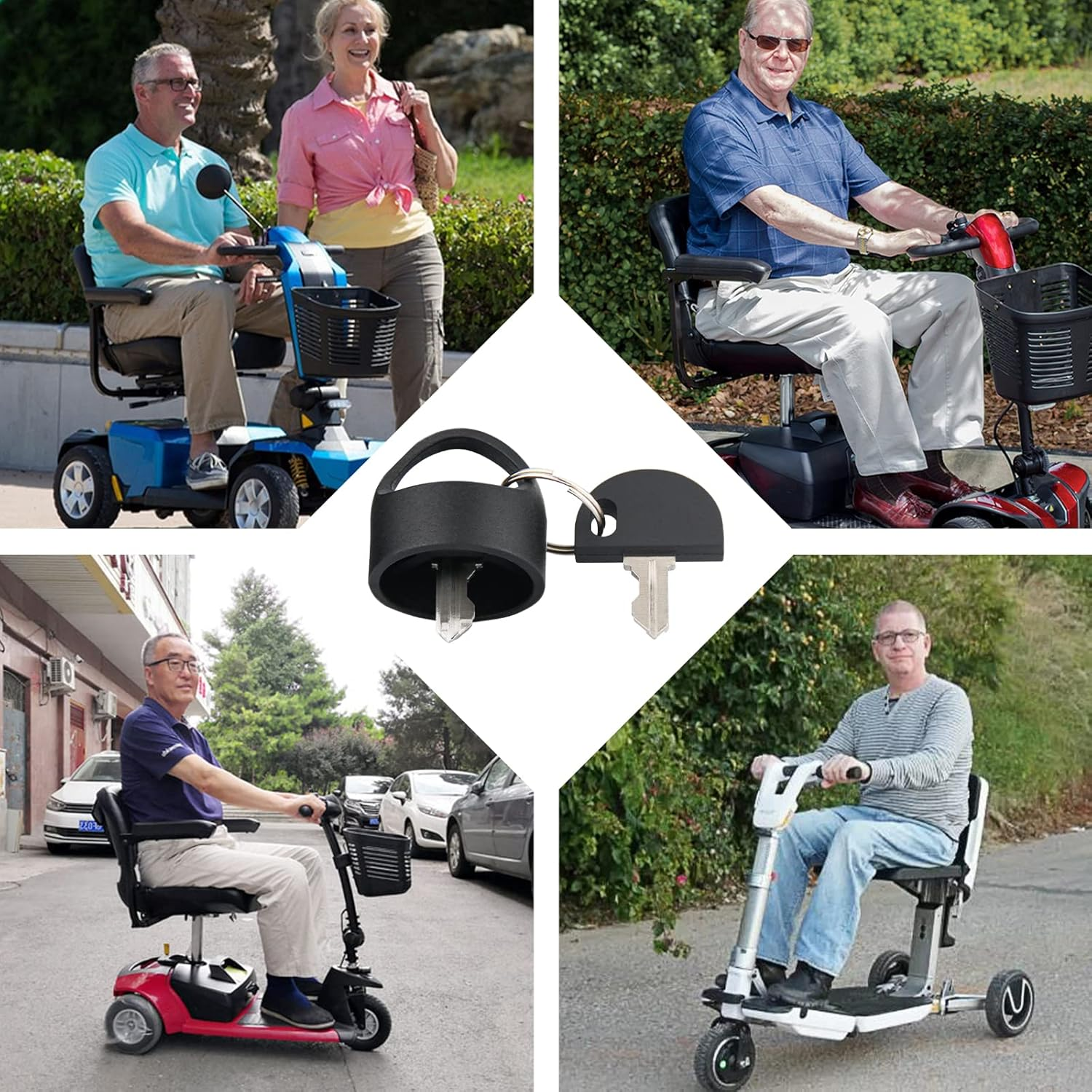 Easy Pull Key for Pride Mobility Scooter, Key Replacement Parts Accessories for All Pride, Victory and Go-Go Mobility Scooters Power Wheel Chairs, 2 Set image number 5