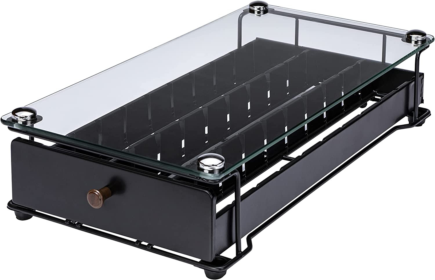 Rice Rat Vertuo Capsule Holder Drawer for Nespresso with Glass (Class-30 Pods) image number 1