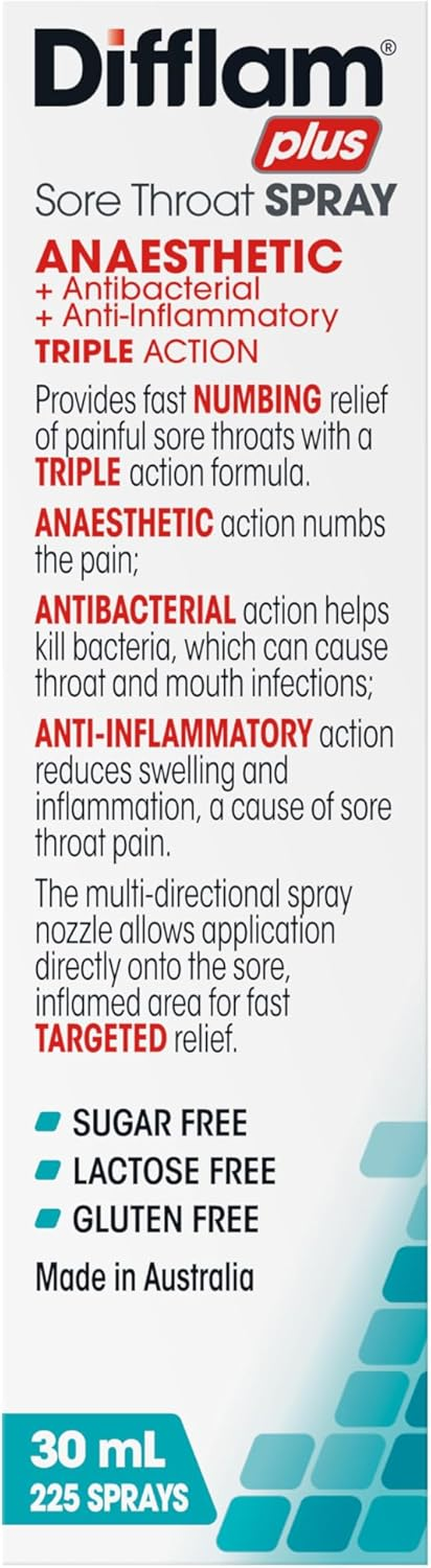 Difflam plus Sore Throat Spray 30 Ml, Watermelon image number 4