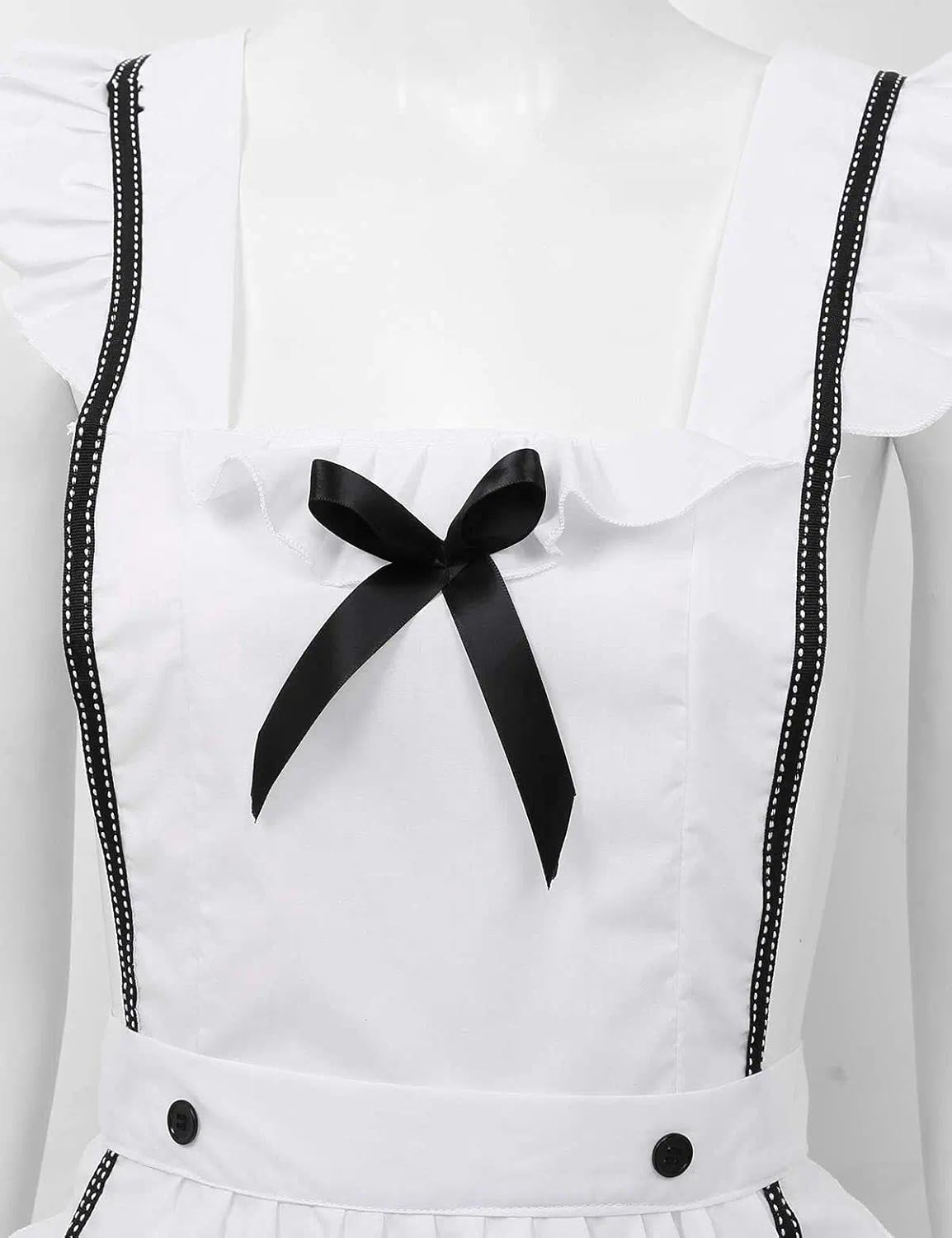 Sexy Maid Outfit for Women, Ruffle French Apron with Hair Hoop and G-String Briefs &mdash; SZTTY image number 1