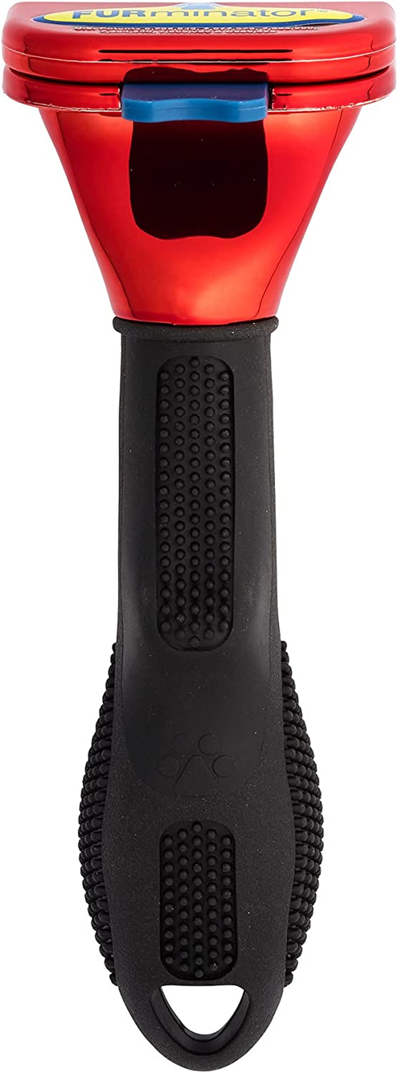 Furminator Deshedding Brush Comb Tool, for Short Hair Small Dogs (Metallic Red), Reduces Loose Hair from Shedding up to 90 Percent, Removes Loose Undercoat, Furejector Hair Removal Button image number 2