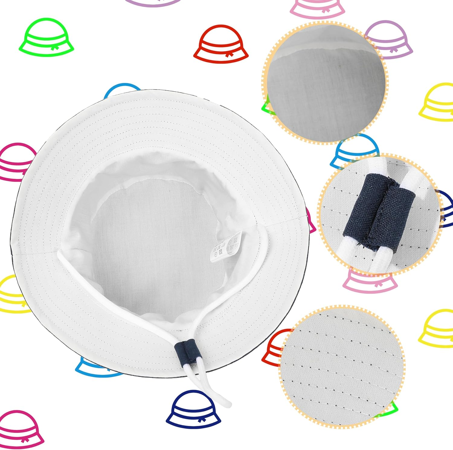 Baby Boy Sun Hat Toddler Summer Protection Beach Hat Toddler Girl Summer Bucket Hat Cotton Linen Baby Hat image number 2