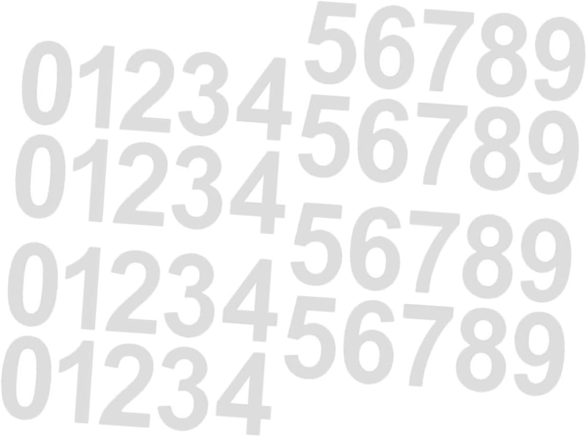 DOITOOL Reflective Mailbox Stickers for Wheelie Bins 4 Sets Number Stickers Adhesive Mailbox Numbers Decals image number 1