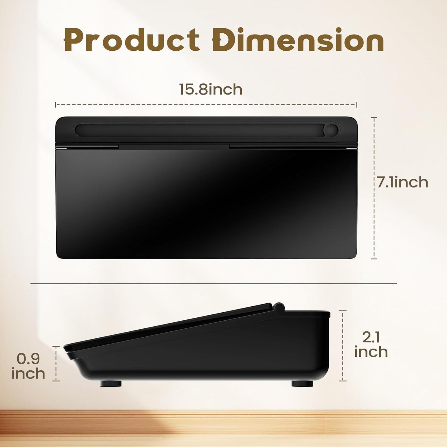 Mumoo Bear Desktop Whiteboard, Dry Erase Board Computer Keyboard Stand with Marker, Desk Organizers with Accessories for School, Home and Office Supplies (Black) image number 6