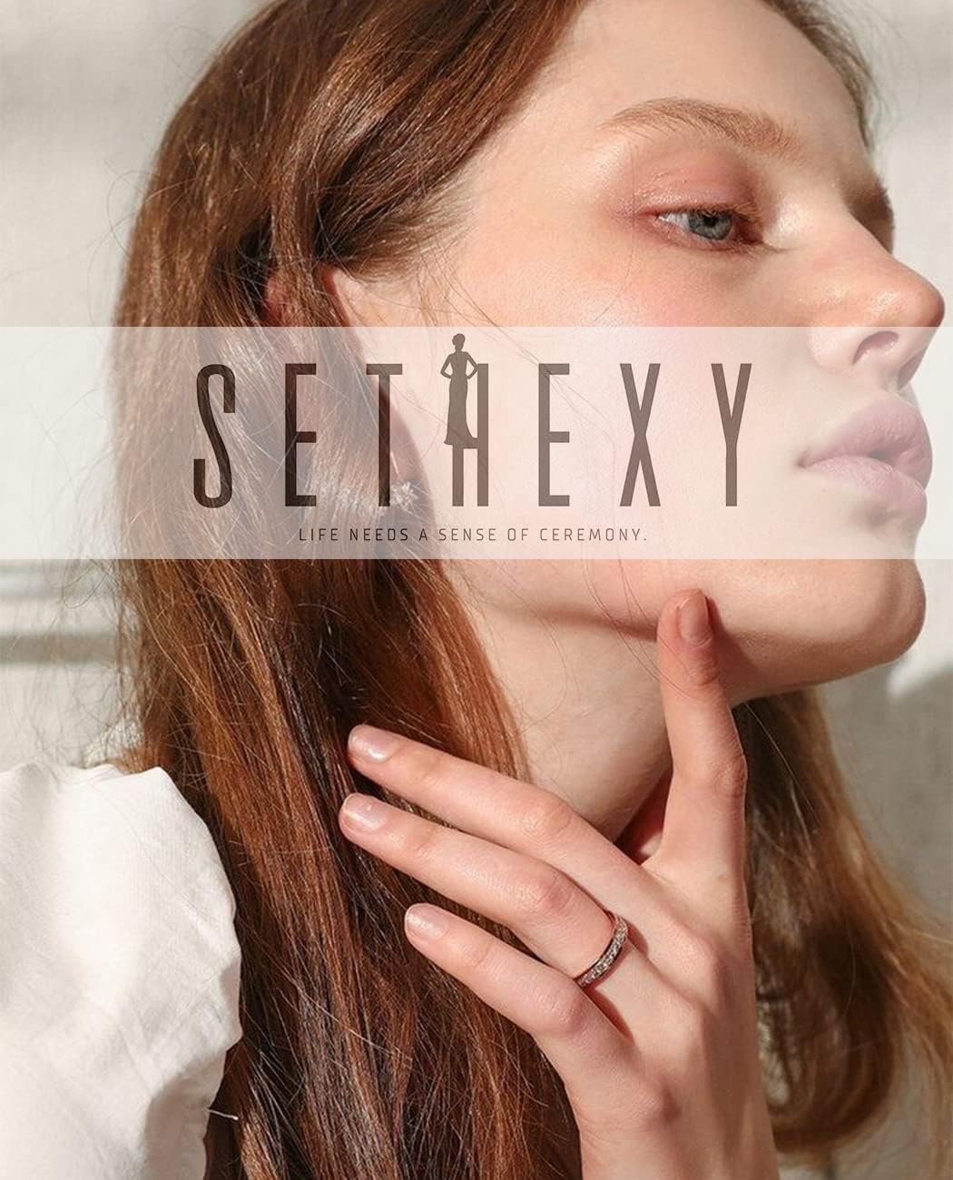 Sethexy French Short Square False Nails Collection Fashion Press on Nails Glossy Fake Nails 24Pcs Acrylic Stick on Nail Tips image number 3