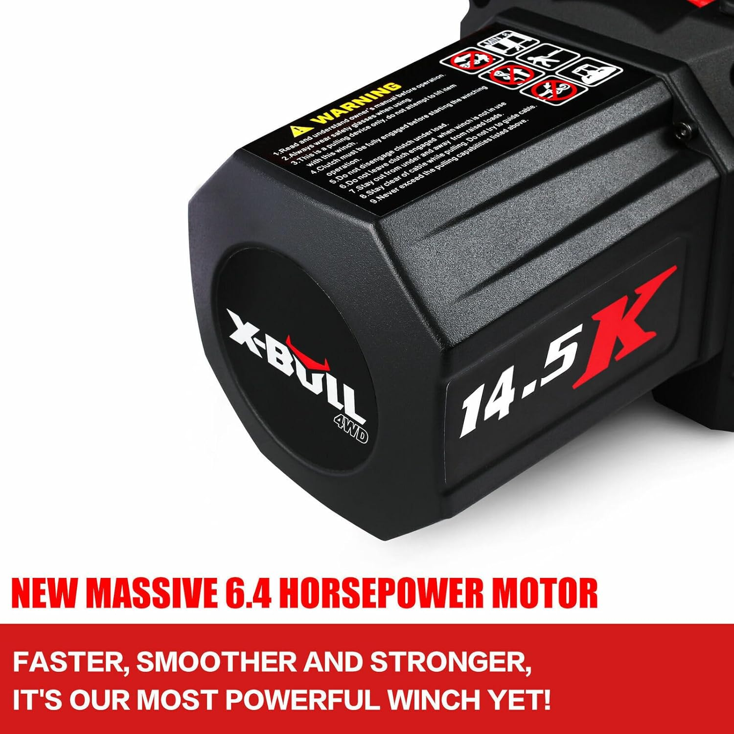 X-Bull 4X4 4WD Winch 14500LBS/6577KG 12V Electric Winch with 26M Synthetic Rope Wireless and Handle Remote for Off-Road Automotive SUV Stuck in Sand Mud Snow&hellip; image number 6