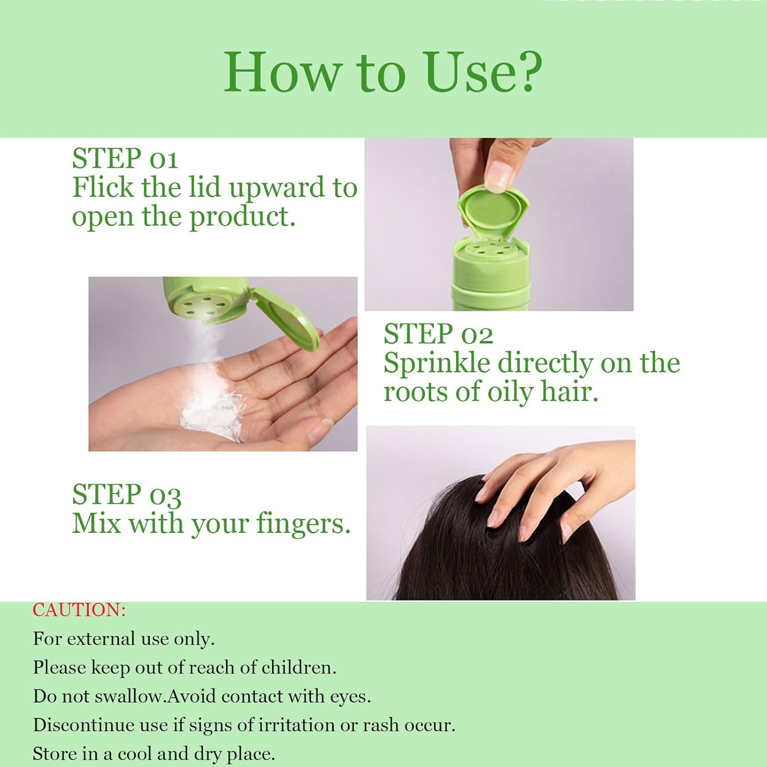 Dry Shampoo Powder for Women & Men，100% Natural & Organic，Travel Hair Styling Powder & Fuller Looking Refreshing (Jasmine) image number 3