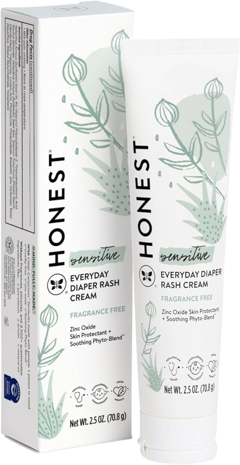 Honest Diaper Rash Cream with Organic Shea Butter, Jojoba, Tamandua & Coconut Oil | Organic Plant & Mineral-Derived Ingredients | NSF Certified & Paraben Free | 2.5 Oz. image number 4