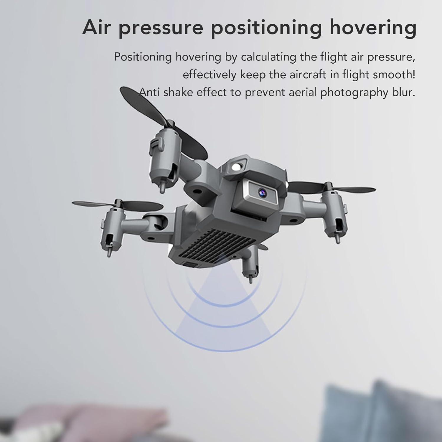 KY905 Black Mini Drone with 4K Camera, 4 Axle Drone Wifi HD Transmission with Carrying Case, Hobby RC Quadcopters Multirotors with Gesture Photography image number 4