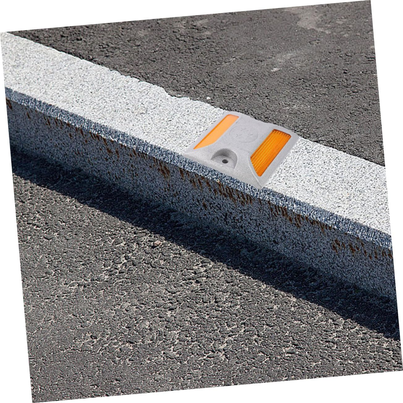 COHEALI 4Pcs Reflective Aluminum Road Markers Heavy Duty Driveway Road Safety Night Visibility Pavement Markers Reflectors image number 6