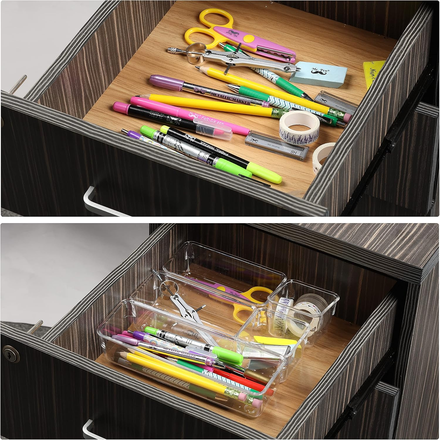 Mr. Pen - 5PC Desk Organizer (Clear) image number 3
