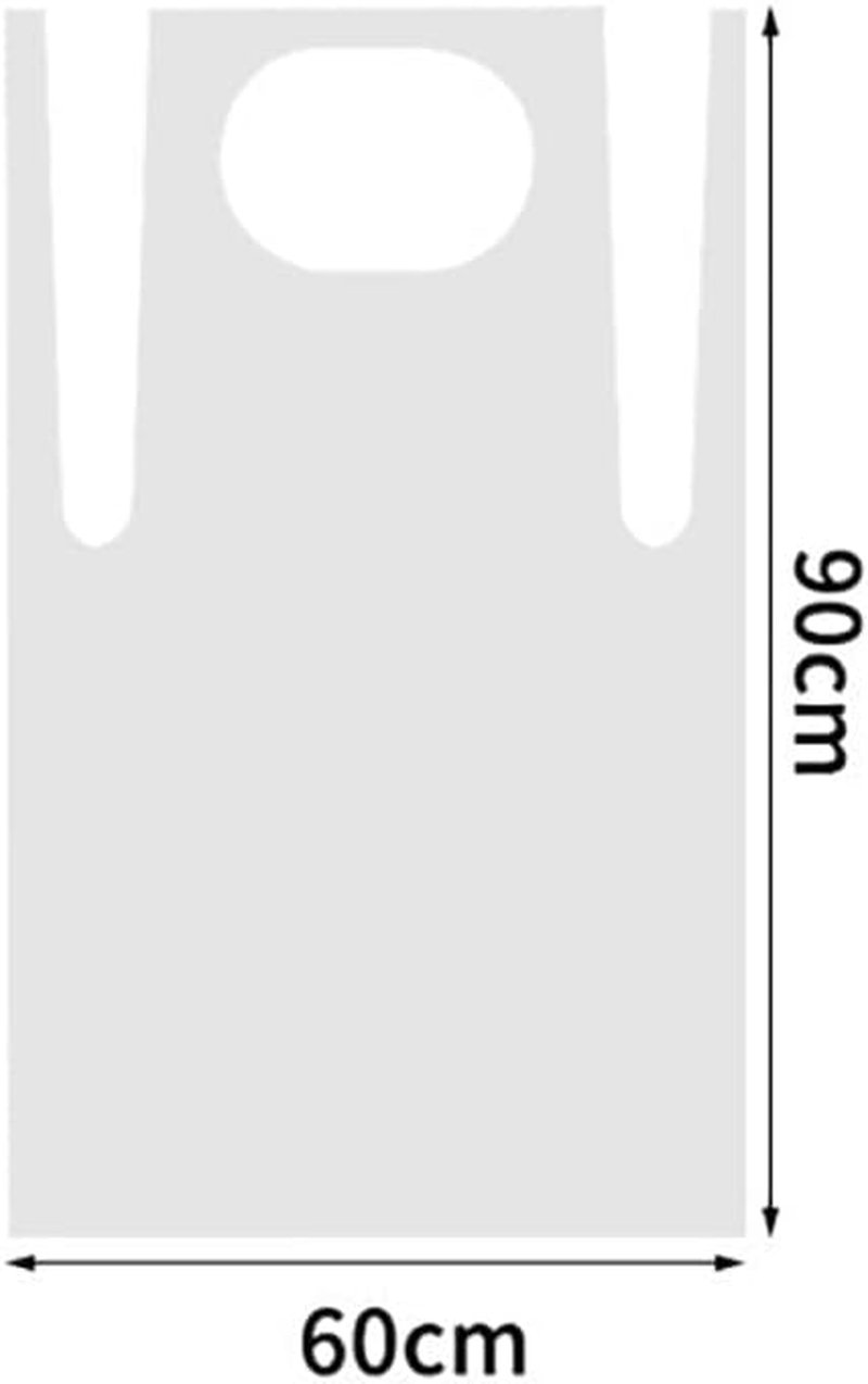 100Pcs Disposable and Plastic Waterproof Apron Barbecue Oil Transparent image number 1