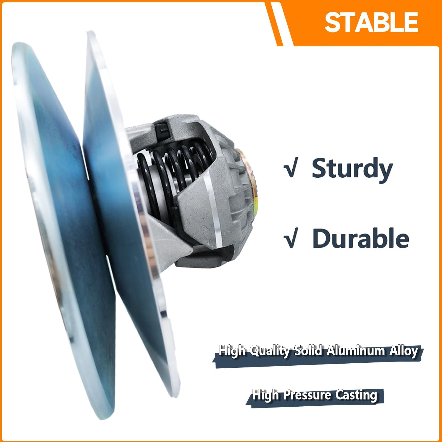 Bridiof FBT2 Driven Clutch Assembly with Belts for YAMAHA GAS Golf Cart G29 YDRA Drive 2007-Up and Drive2 2017-Up, Aluminum Rear Secondary Sheave, JW8-G6202-26-00 image number 4