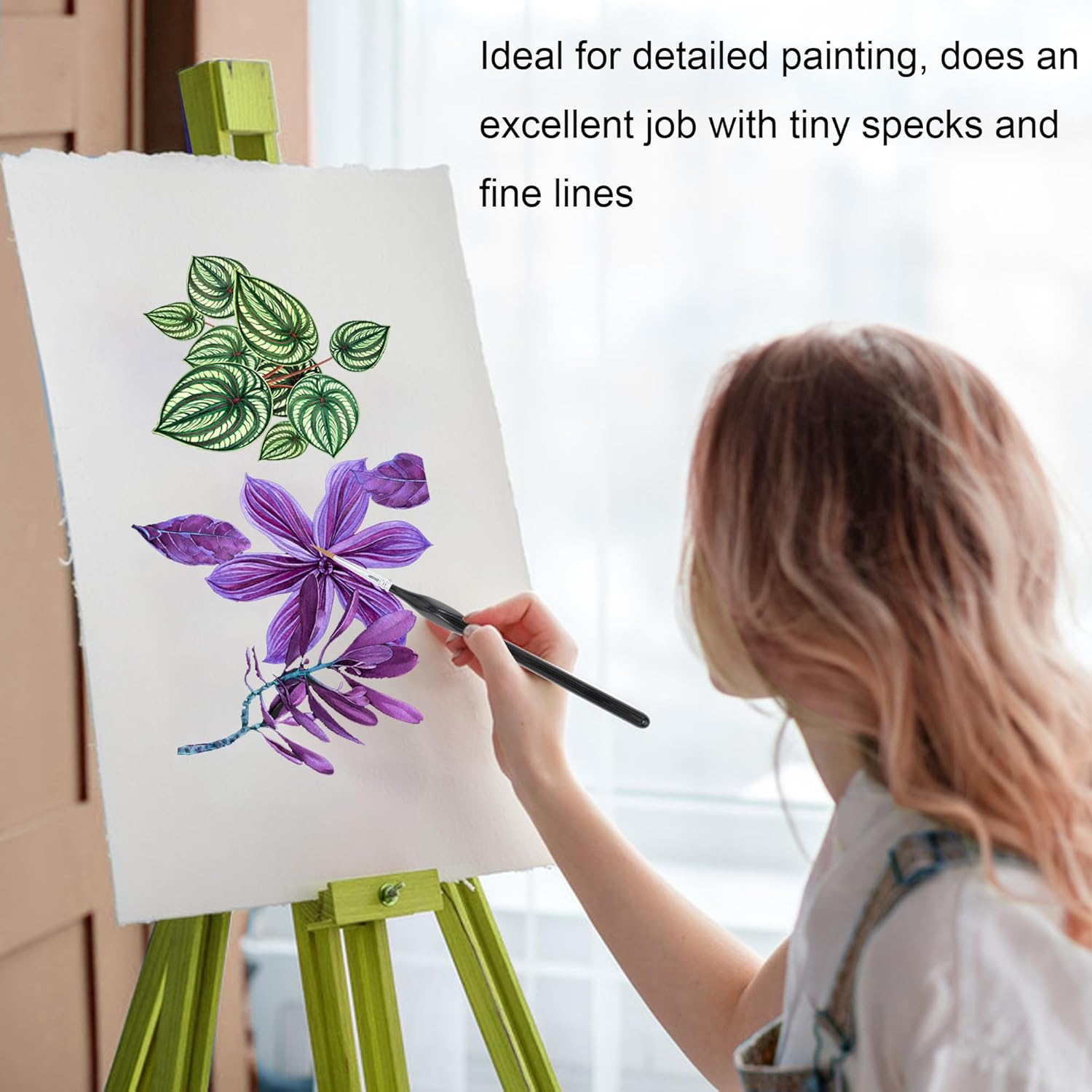 Himmlfel Miniature Paint Brushes Drybrush Set,10 PCS Fine Detail Paint Brush Dry Brush,Model Paint Brushes Dry Brushes for Citadel Game Model，Large Medium Detailed Models，Model Painting,Warhammer 40K image number 6