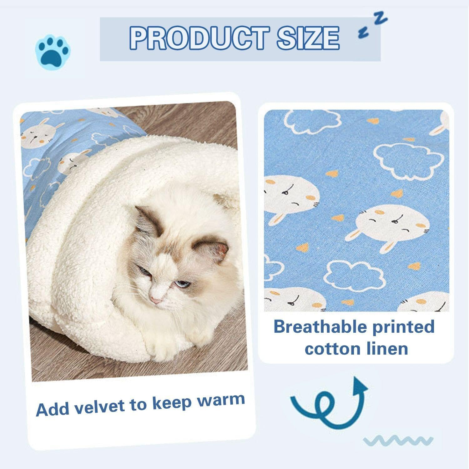 RELKLYU 1 X Pet Warm Sleeping Bag, Pet for Pets, Wind Cat Nest image number 1