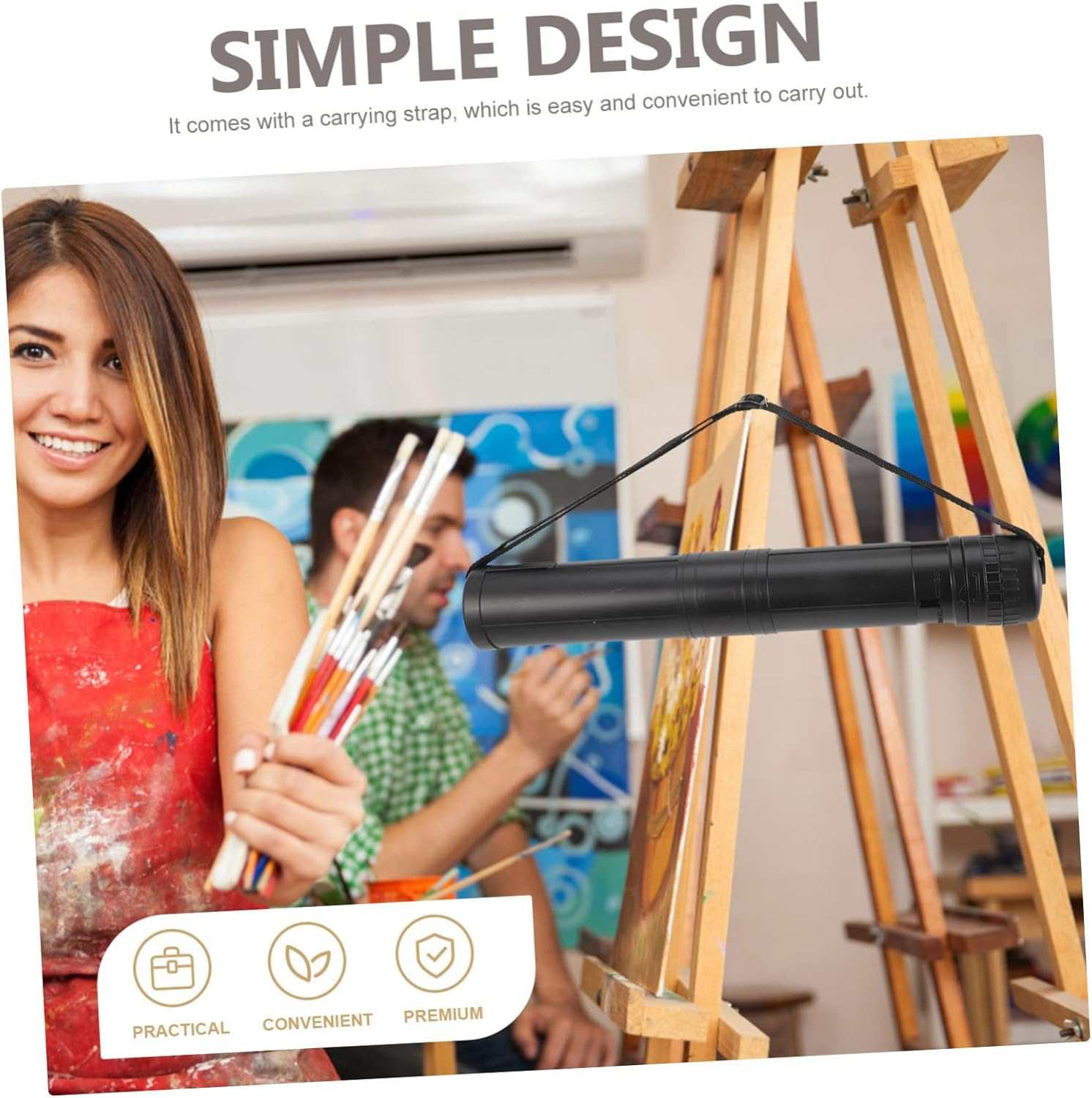 2Pcs Telescopic Drawing Tube Artwork Storage Tube for Documents Blueprints Posters Durable Portable Design for Artists Architects Students