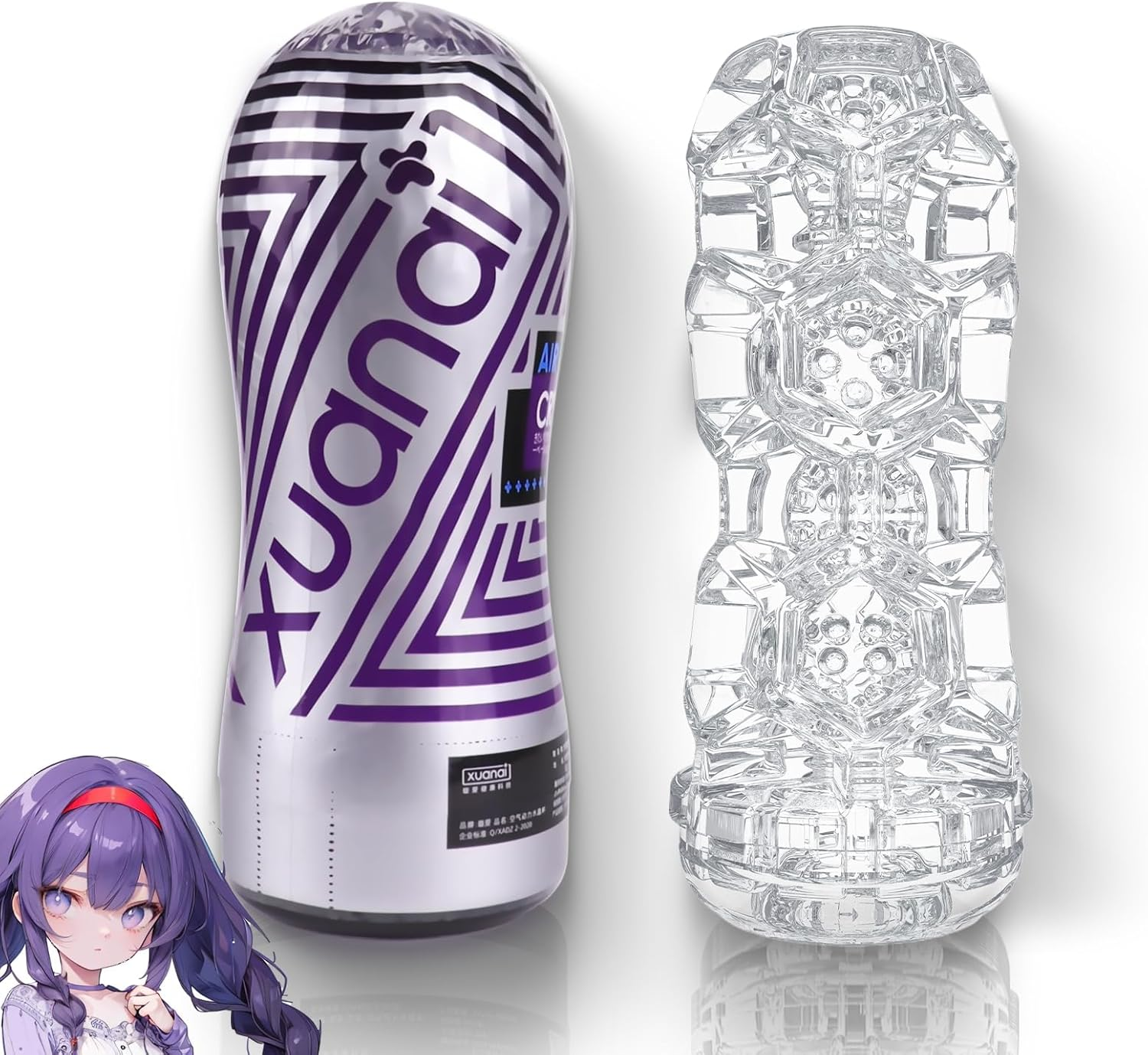 Full Transparent Airplane Cup Men'S Clamp Suction Rotary Trainer Cup Air