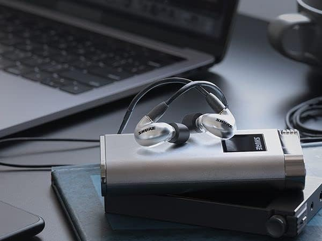 Shure SE846 Wired Sound Isolating Earphones Gen 2, Secure In-Ear Earbuds, High-End Professional Sound, Hi-Def Four Drivers, Upgraded Sound Filters, Durable Quality, Customizable Frequency - Clear - Jade image number 7