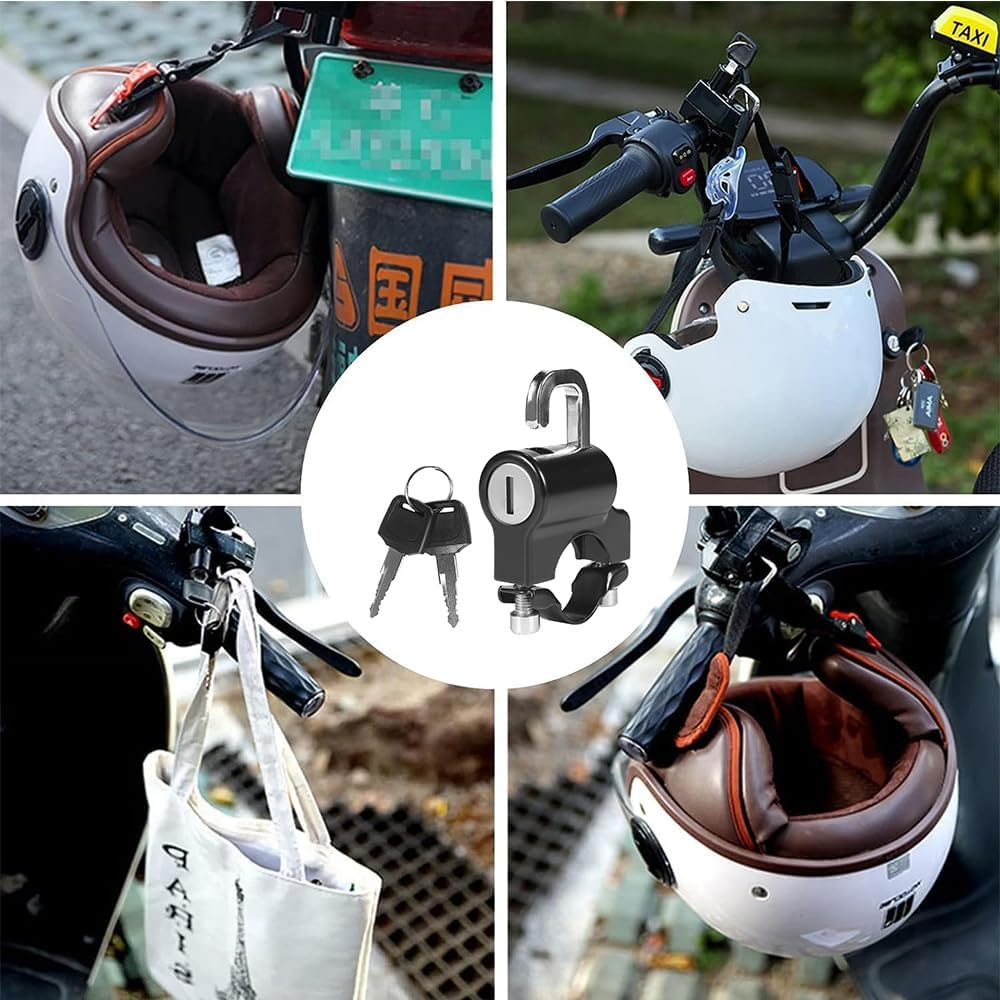 Universal Motorcycle Helmet Anti-Theft Security Lock - 1Pc Hook Lock for Helmet Protection image number 5