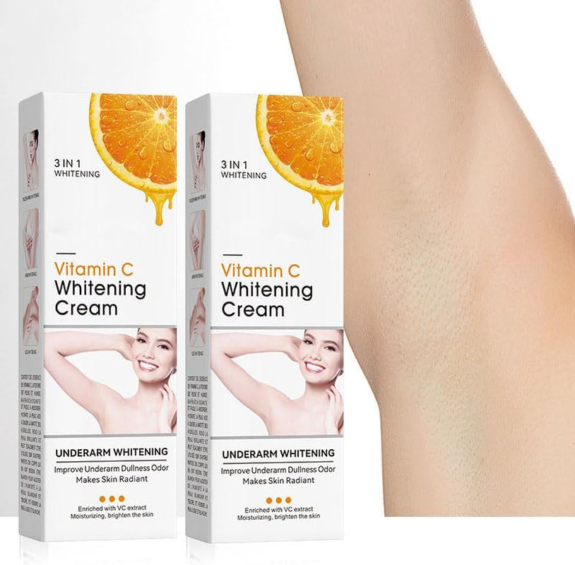 Underarm Whitening Cream,Intimate Area Skin Lightening Cream, Brightening Underarm Cream, Brightening Booster Pearl Capsules,Body Cream Whitening for Dark Spot Corrector 50G image number 2