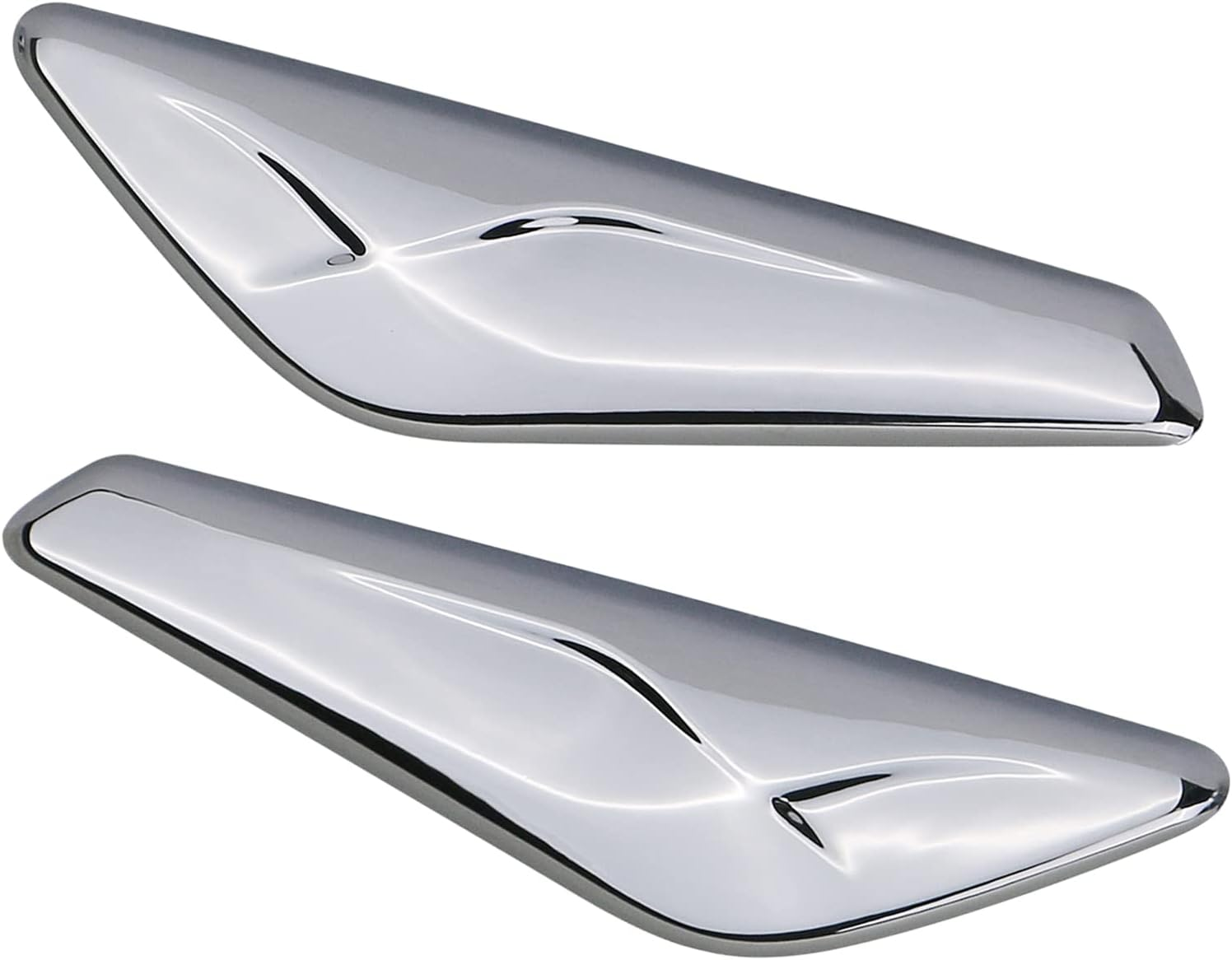 Front Fender Chrome Trim Finisher for Left Driver & Right Passenger Side Fender Compatible with BMW X3 F25 X4 F26 2011 2012 2013 2014 2015 2016 2017 Replaces 51117338569 51117338570