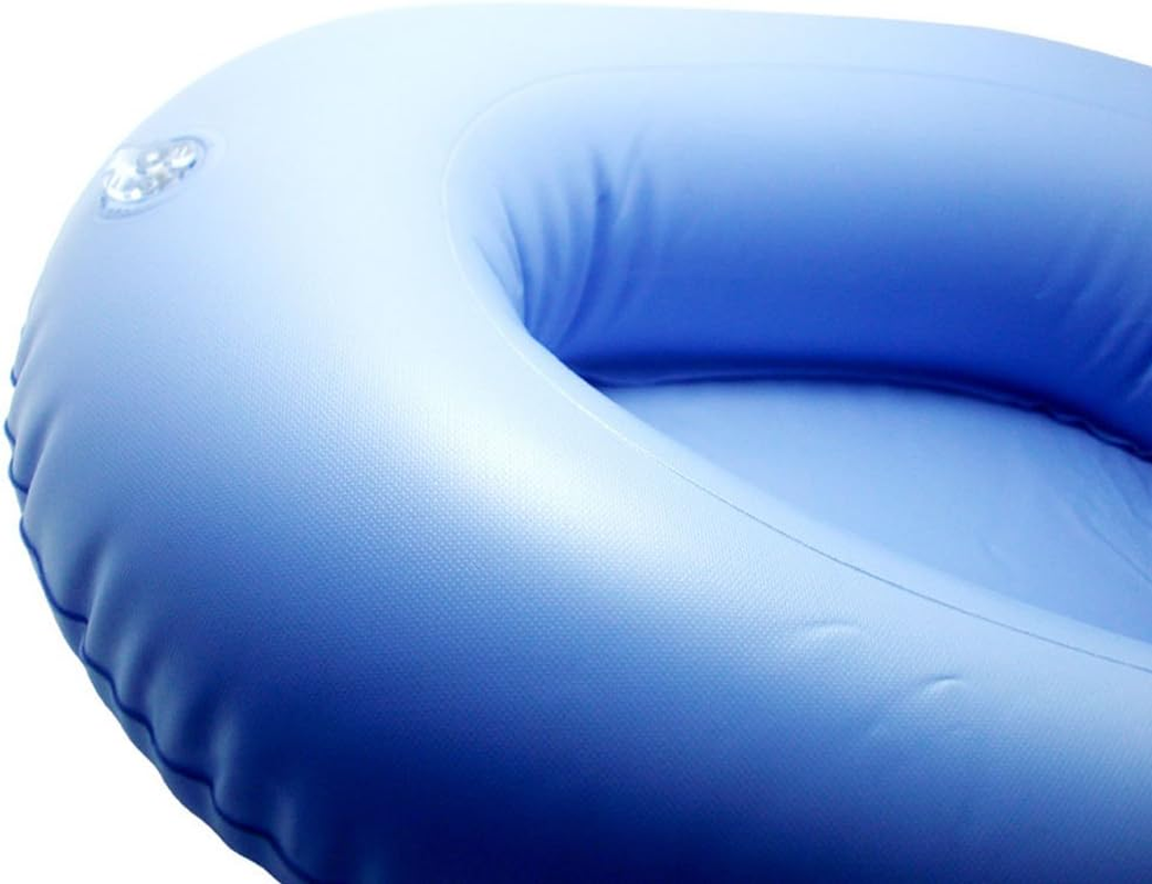 KIKIGOAL Bigger Washable Portable Air Inflation Blue Bed Pan Bedridden Elderly Inflatable Stool Bedsore Toilet image number 3