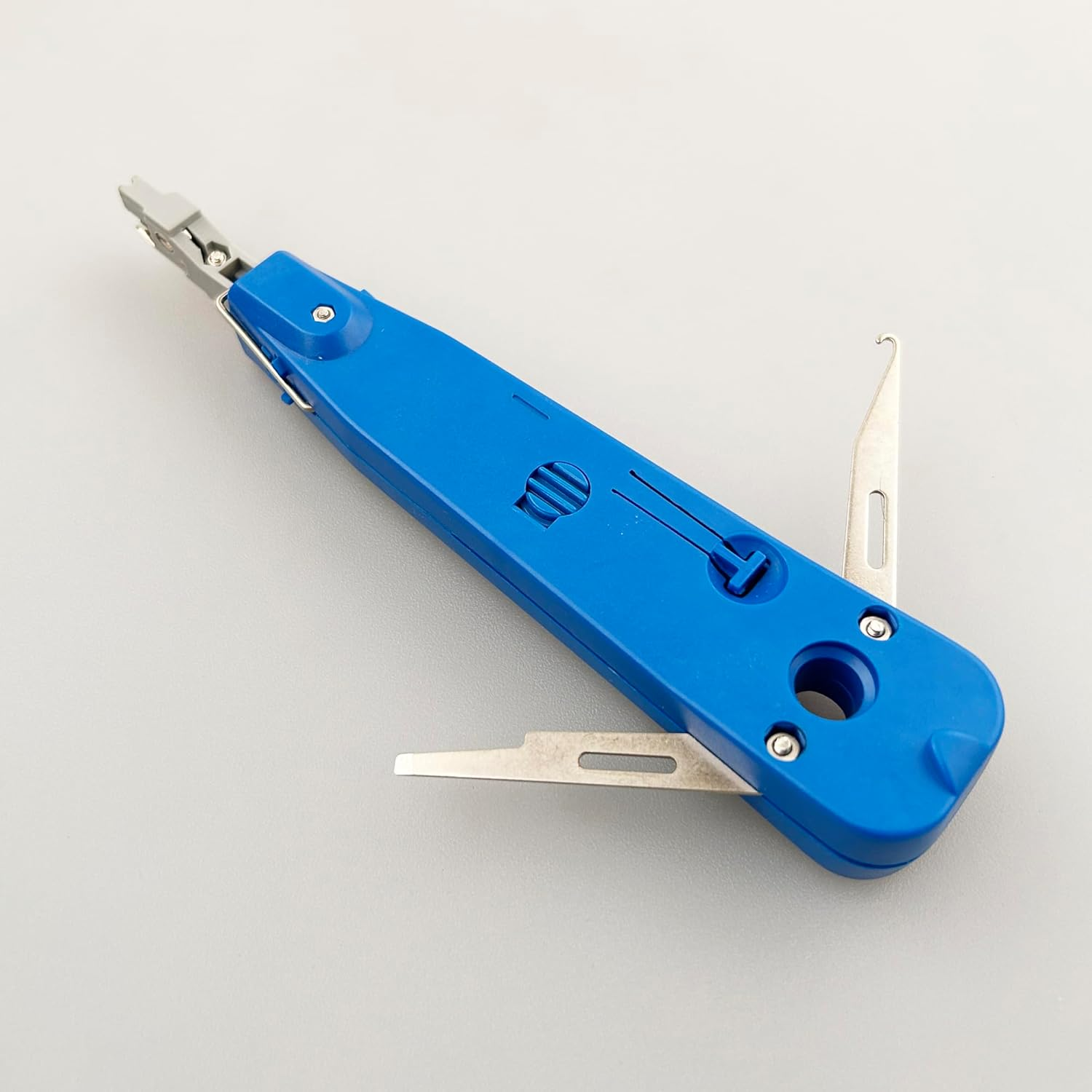 EFGTEK 2 Punch down Tool Compatible with Krone Blade and 1 Network Wire Stripper, Multifunction Hook Tool for Telephone Impact Terminal Insertion and Cat6A,Cat6,Cat5E,Cat5 Cable image number 4