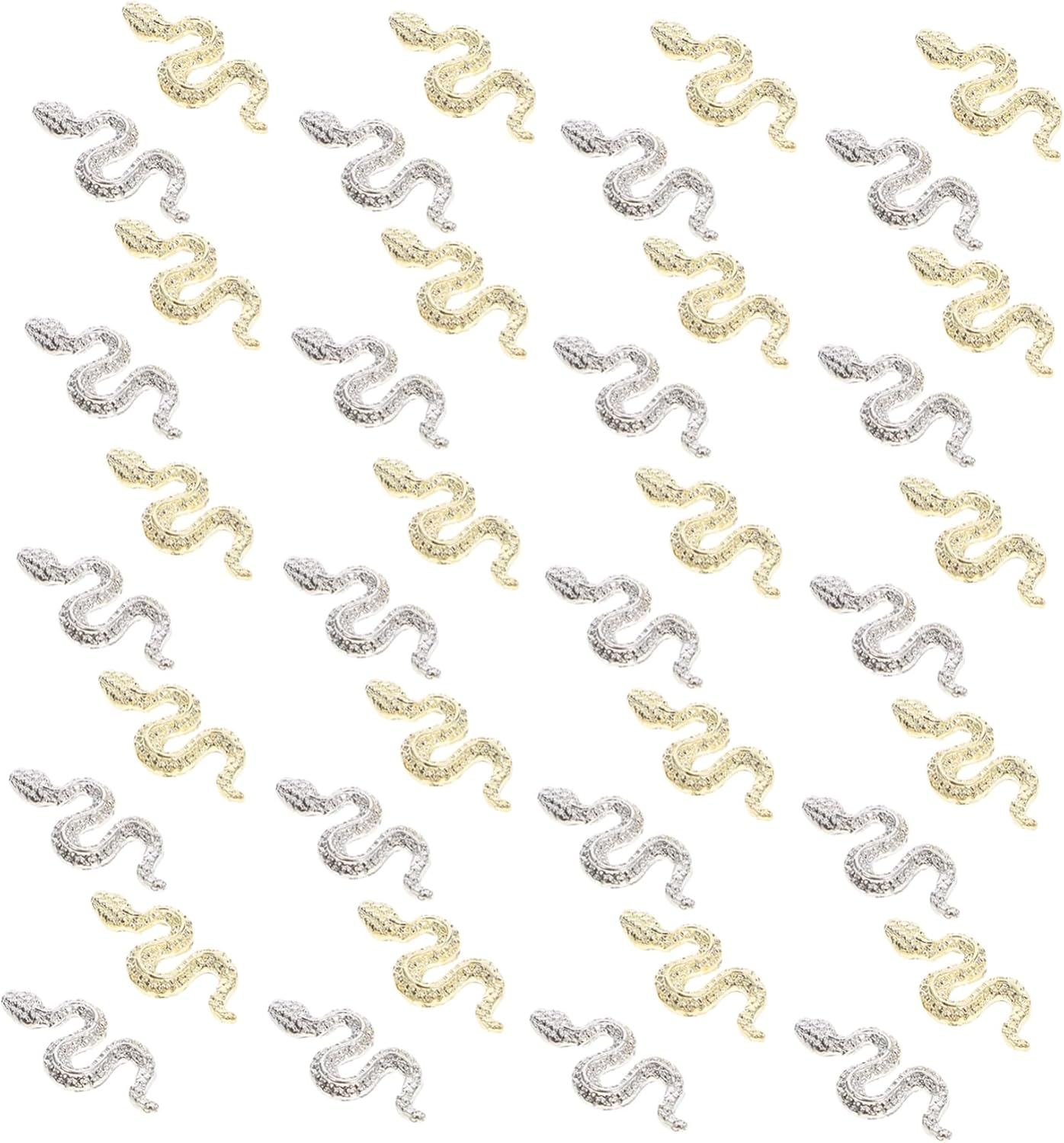 Beaupretty 40 Pieces Small Snake Nail Charms Creative Nail Decoration for DIY Nail Art for Manicure for Women image number 5