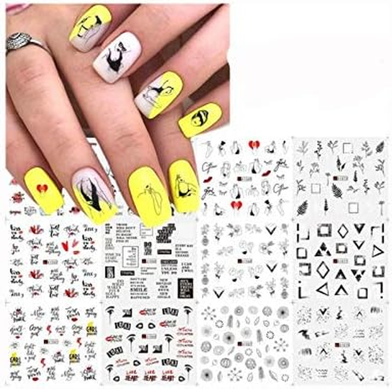 HANGQINGHENG Cactus Water Decals Nail Sticker Green Plant Leaf Watermark Flakes Slider Tattoo Nail Decoration (Color : A1561 1572)