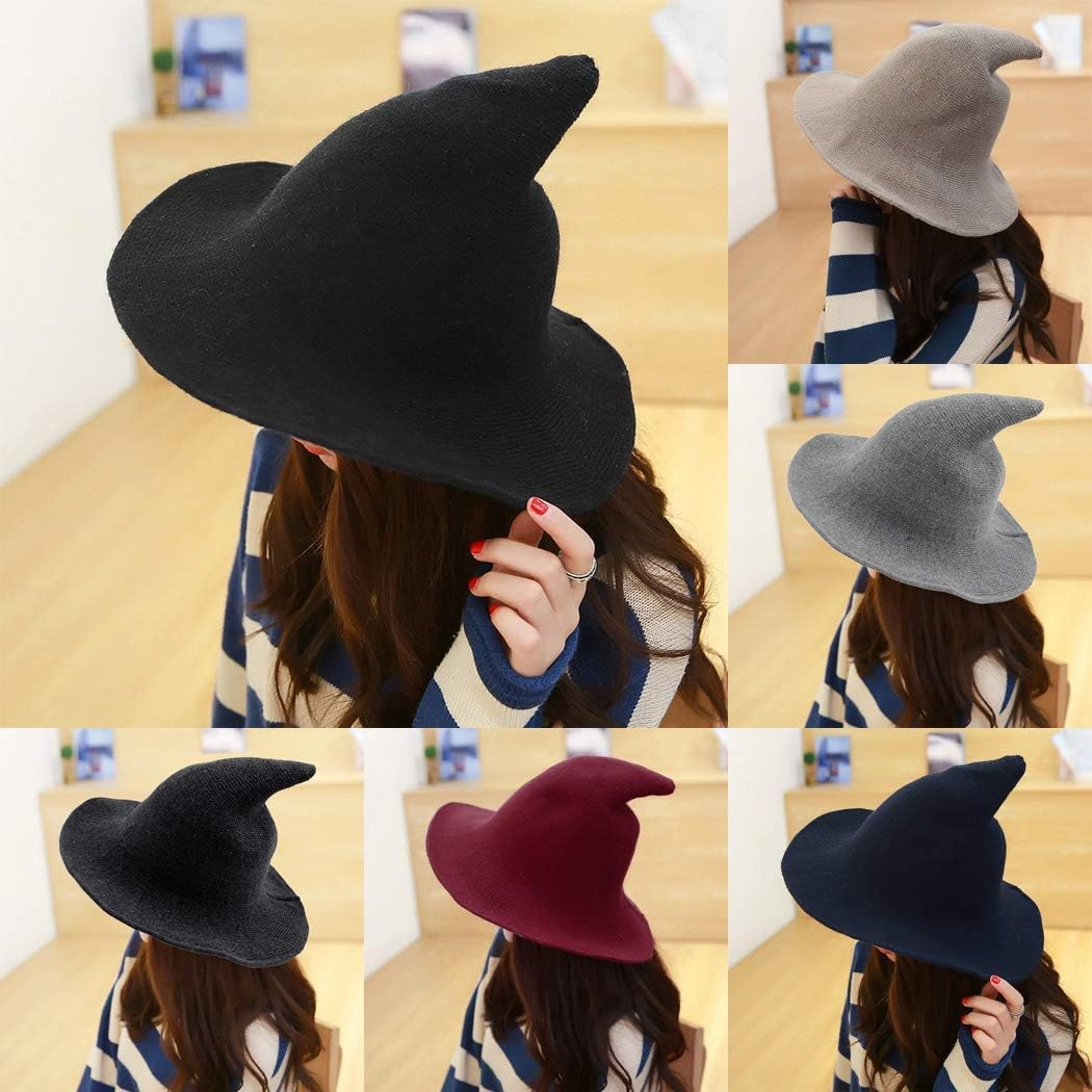 Foldable Wool Knit Witch Hat - Felt Material image number 3