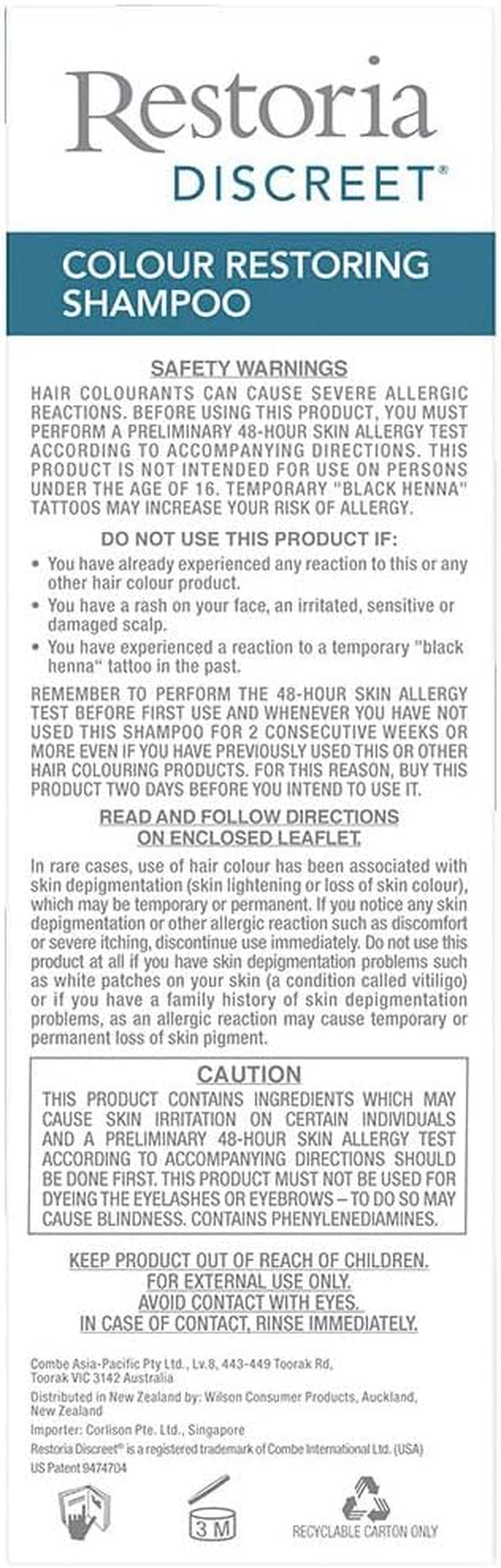 Restoria Discreet Colour Restoring Shampoo, Gradually Restores Natural Colour to Grey Hair, for Any Shade of Hair, with Aloe Vera & Coconut Oil, 147Ml image number 5