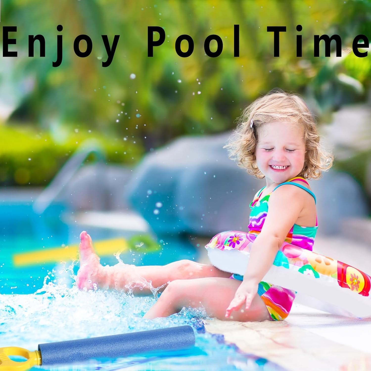 4-Pack Water Blaster Soaker Guns Set,15'' Water Guns Gun with 15M Shooting Rangewith Plastic Handle Outdoor Swimming Pool Beach Summer Fun Party Games