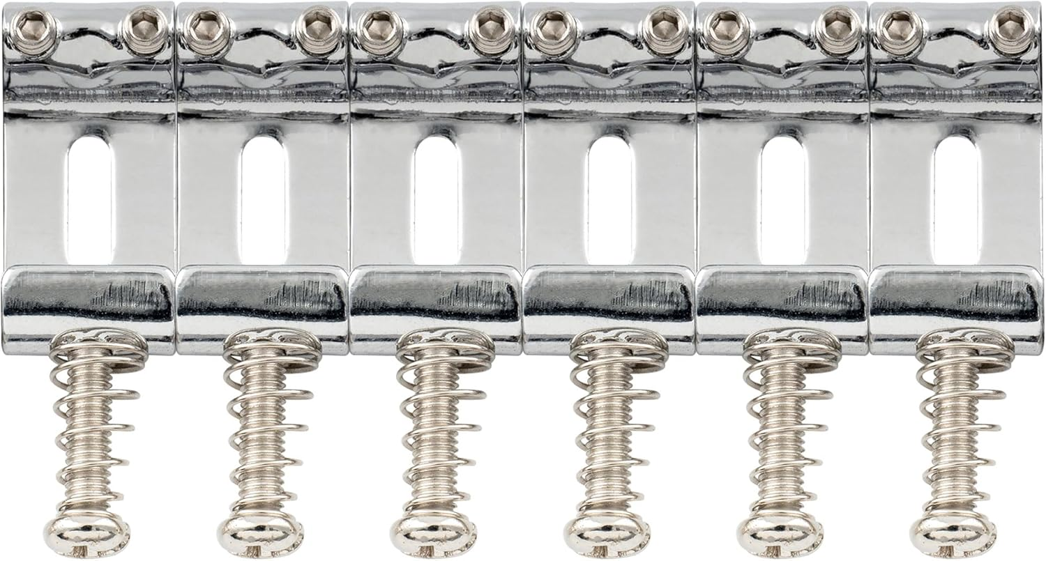 Musiclily Pro 10.8Mm Steel Vintage Style Guitar Tremolo Bridge Saddles for Strat Style Electric Guitar, Nickel (Set of 6)