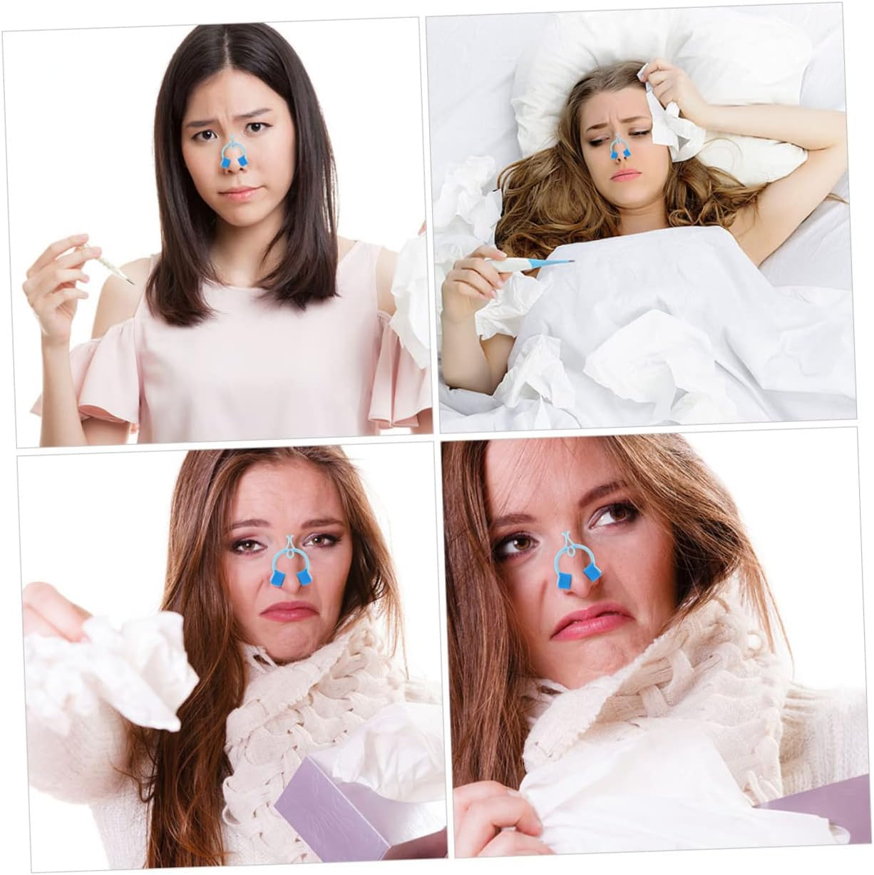 COOLHIYA 16Pcs Nose Clips for Lung Breathing Training Nasal Stopper Clips for Improved Breathing Nose Strips for Breathing Comfortable and Nose Clips image number 5