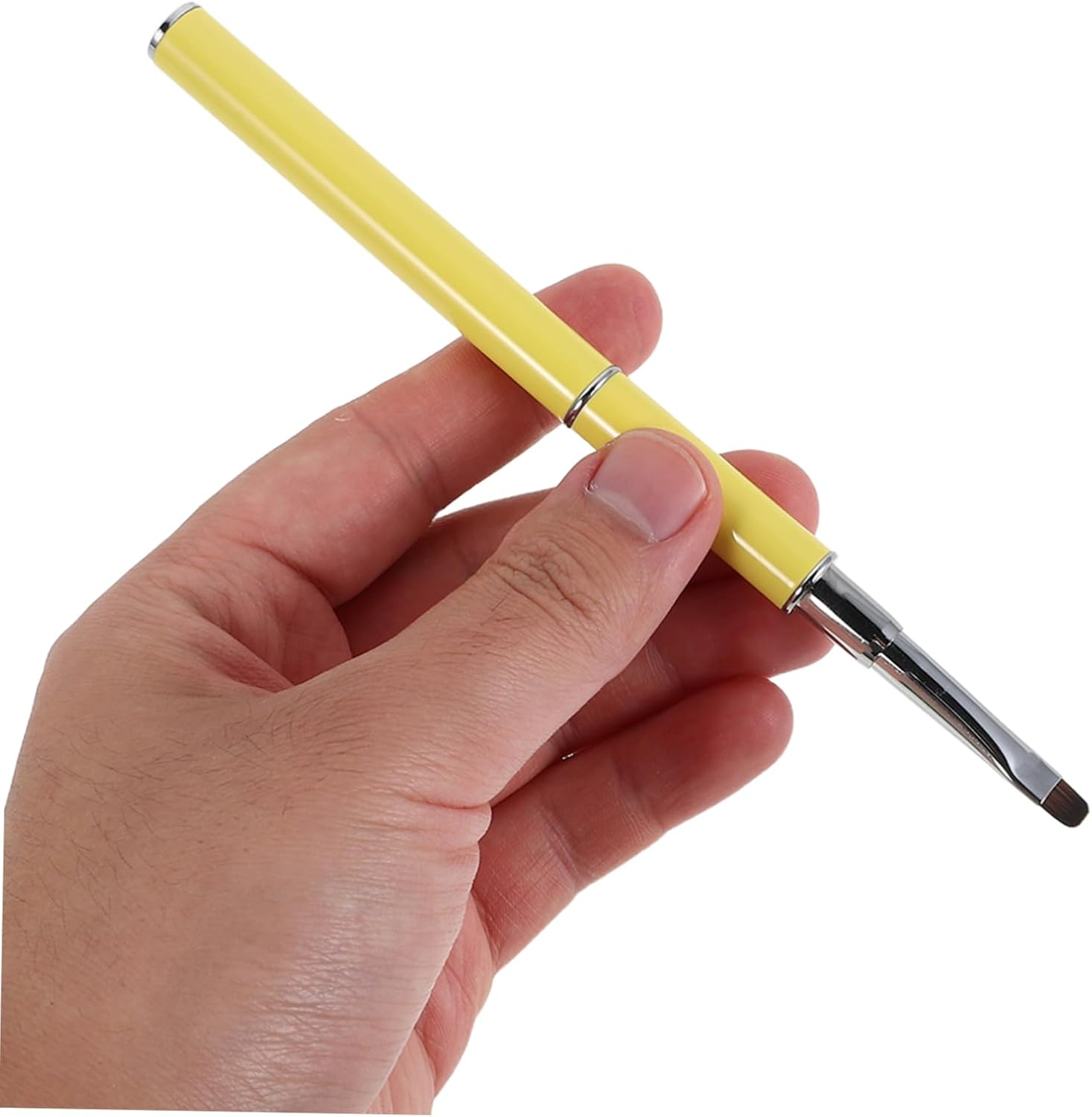 DONFAMDS 3Pcs Dual Ended Nail Art Brushes Precision Liner and Detail Pens for Manicure Salon DIY Nail Art Soft Resilient Bristles Easy to Clean - Yellow image number 6