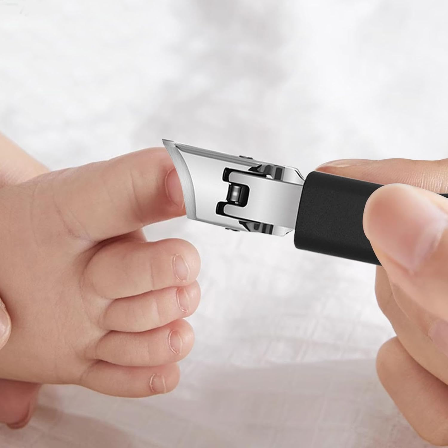 Finger Nail Clippers - Stainless Steel Wide Jaw Opening Nail Clippers - Long Handle Fingernail Trimmer Slanted Nail Cutter for Seniors - Orange1 image number 4