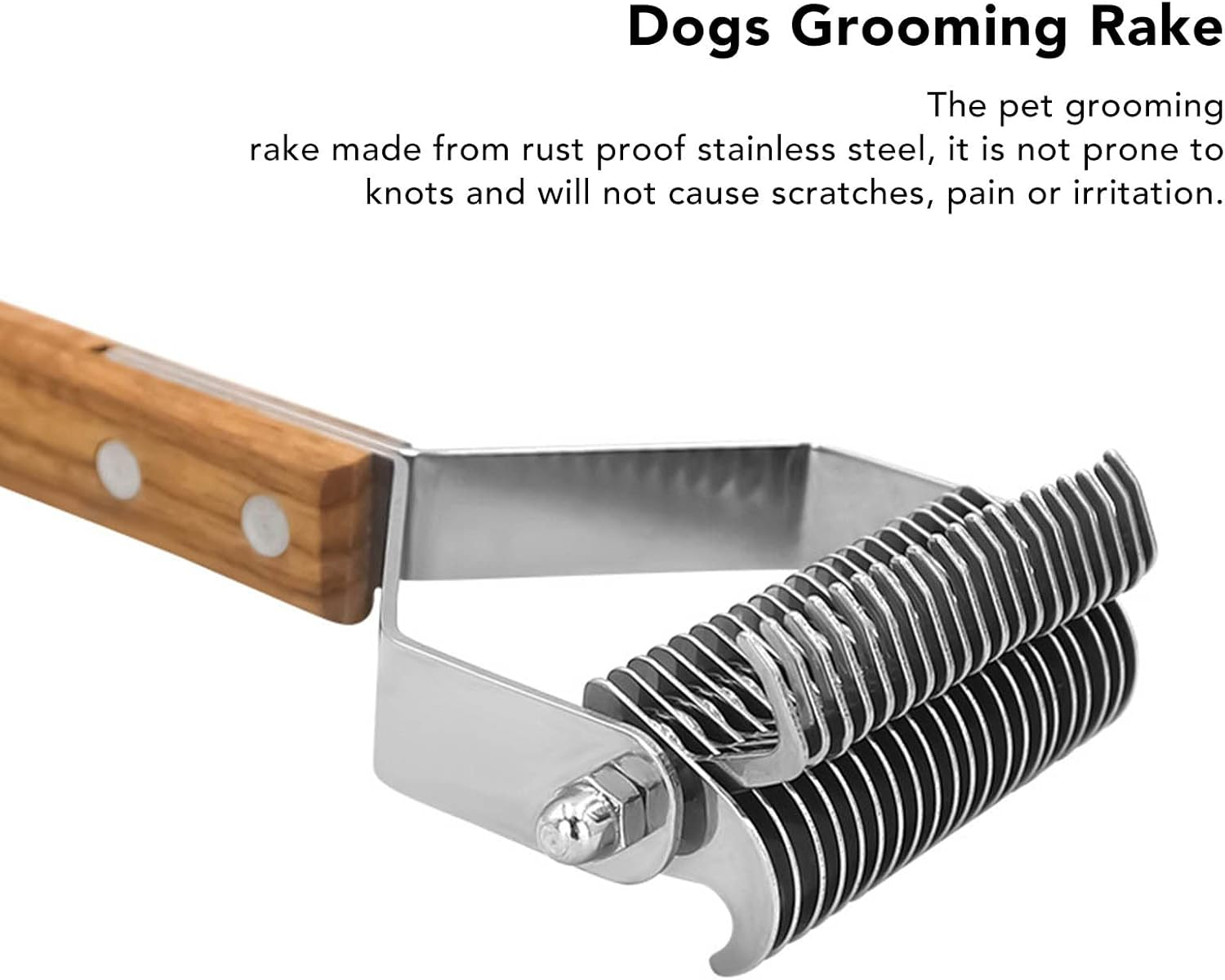 Versatile Dogs Grooming Rake,Ergonomic and Pet Hair Removal Brush,Perfect for Home or Professional Use Gentle on Skin for a Healthy, Shiny Coat for All Dog and Cat Breeds image number 5