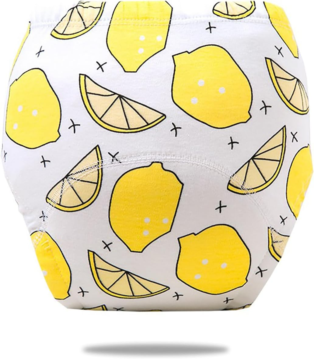 ZONEY 6 Packs Baby Cotton Reusable Training Pants, Potty Training Underwear for Boy and Girl, Learning Designs Training Underwear Pants,Fruit and Animal image number 2